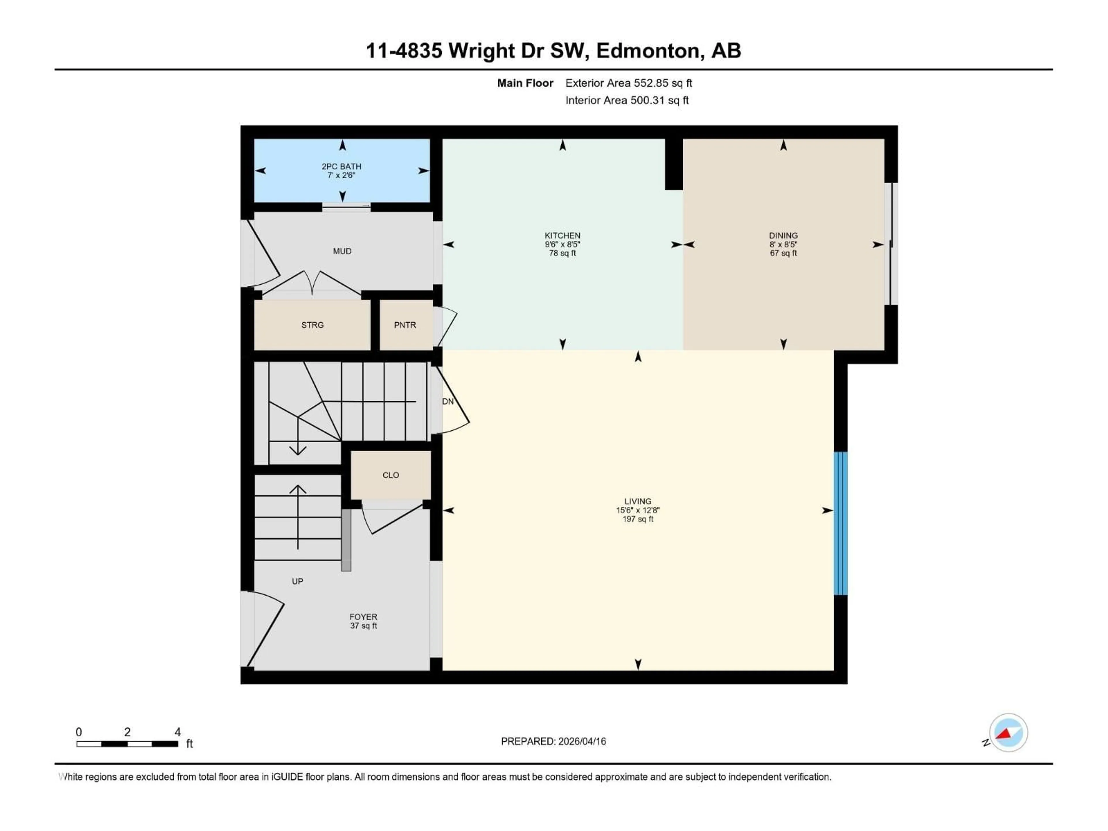 Floor plan for 4835 - 11 WRIGHT DR, Edmonton Alberta T6W3T2
