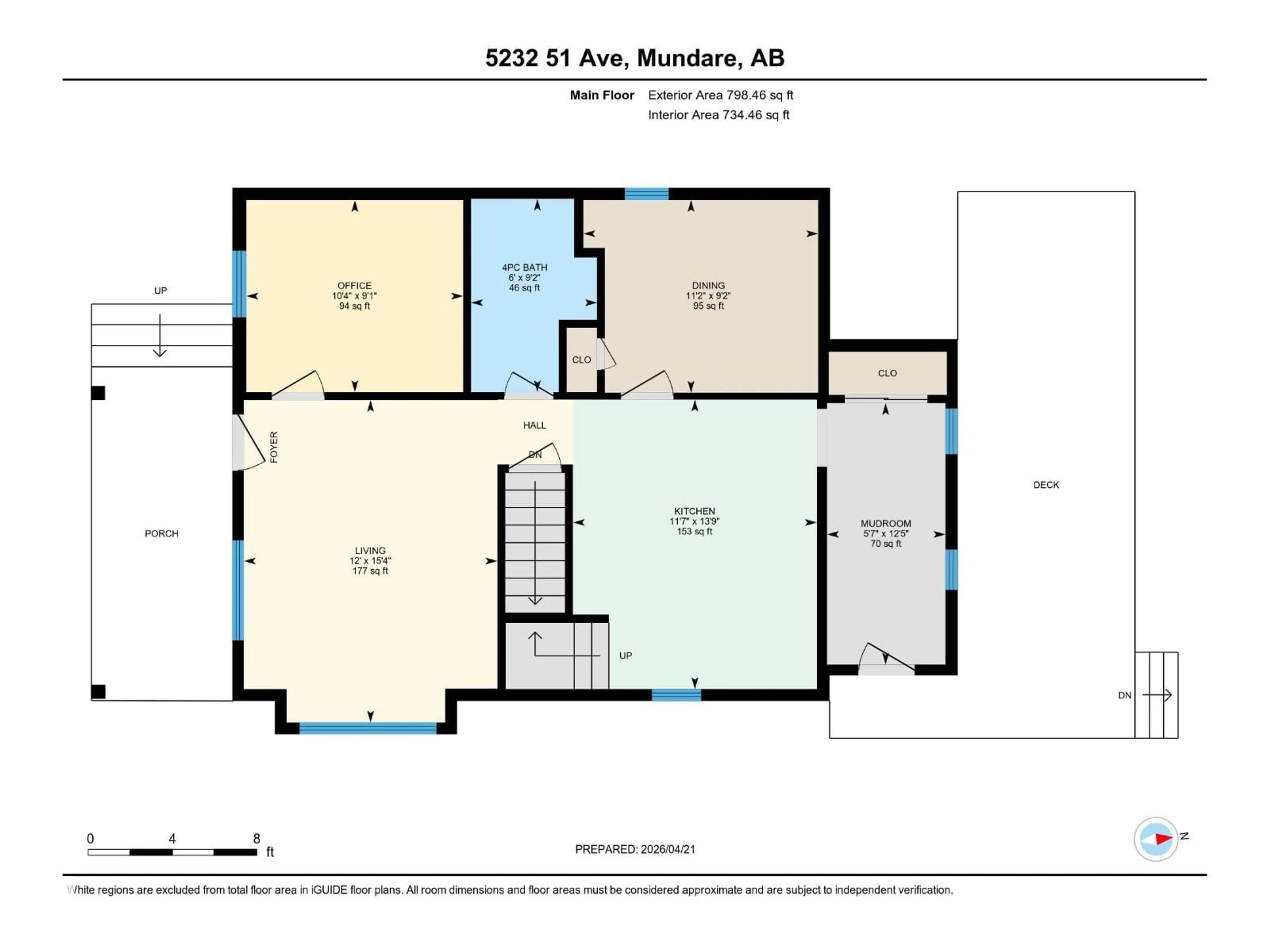 Floor plan for 5232 51 AV, Mundare Alberta T0B3H0