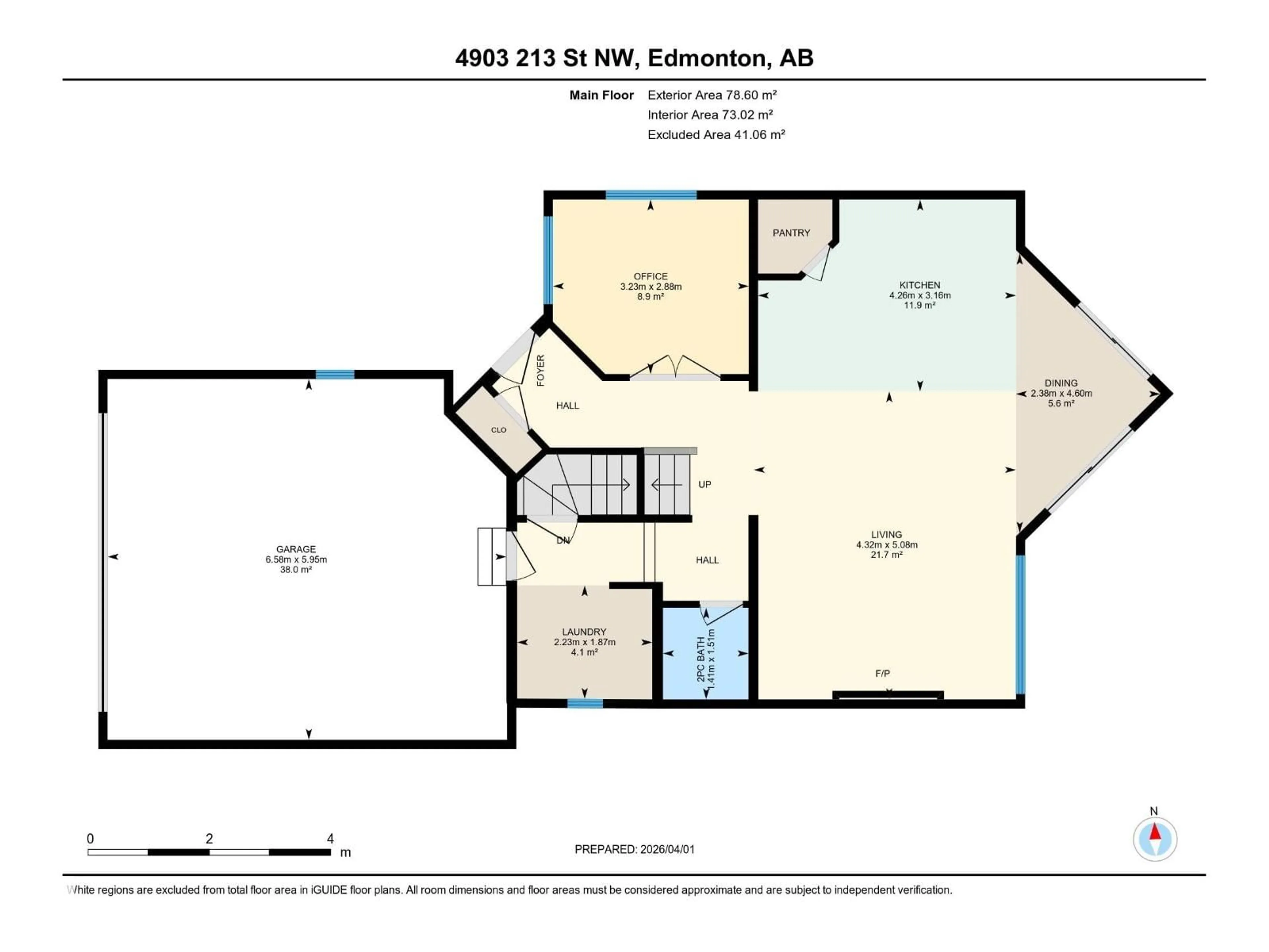 Floor plan for 4903 213 ST, Edmonton Alberta T6M0G6