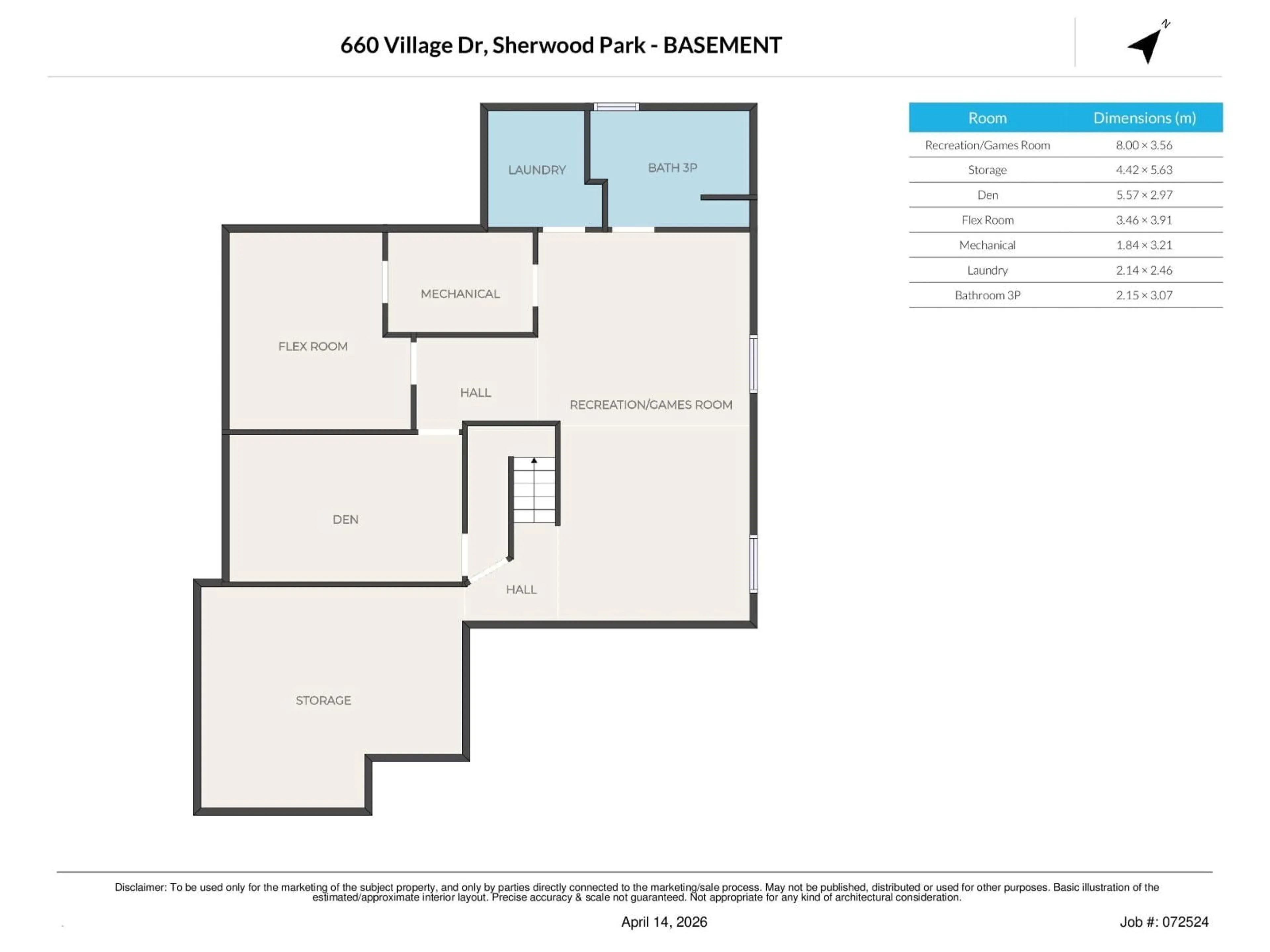 Floor plan for 660 VILLAGE DR, Sherwood Park Alberta T8A4N9