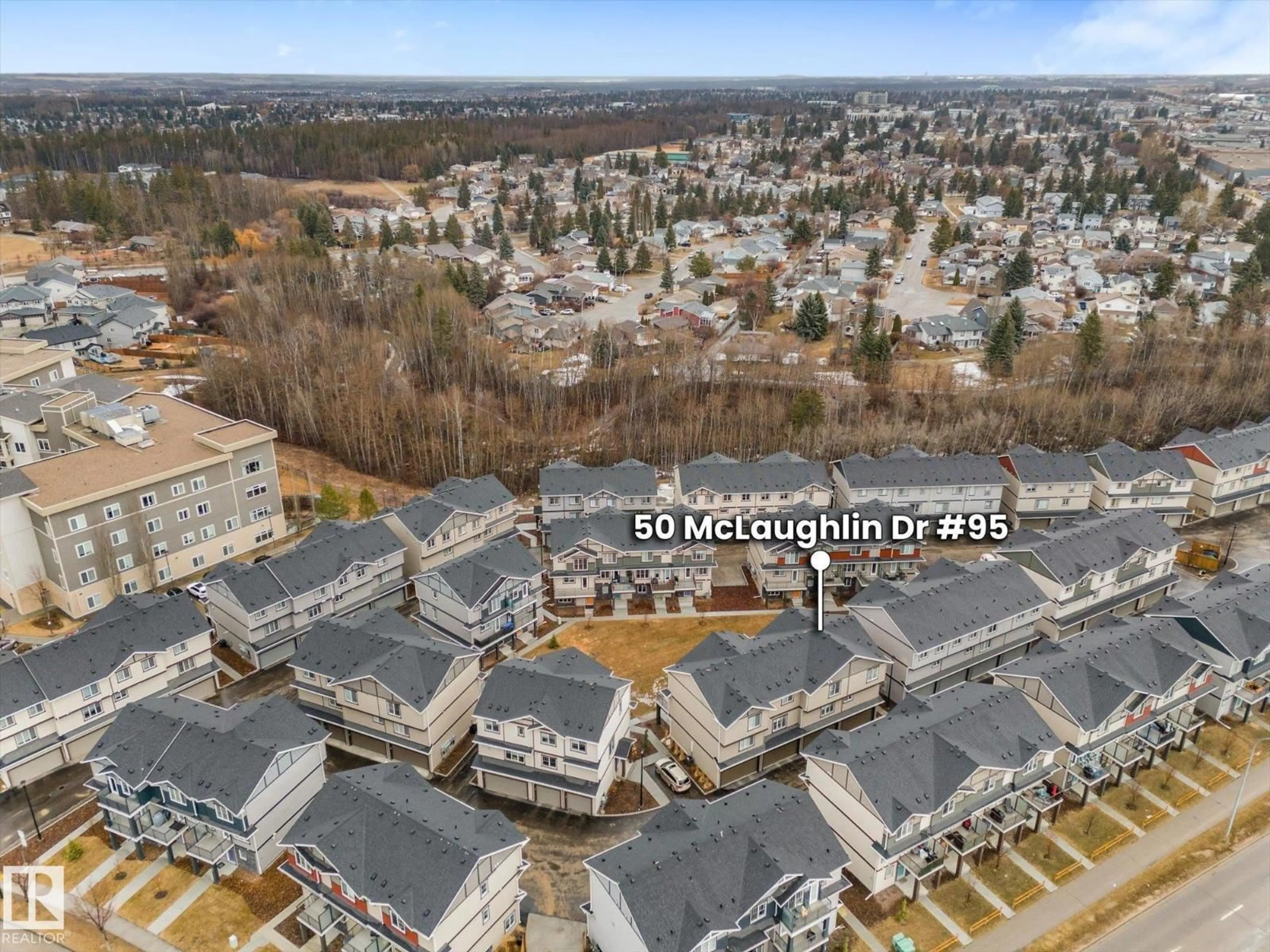 A pic from outside/outdoor area/front of a property/back of a property/a pic from drone, city buildings view from balcony for 95 MCLAUGHLIN DR, Spruce Grove Alberta T7X0E1