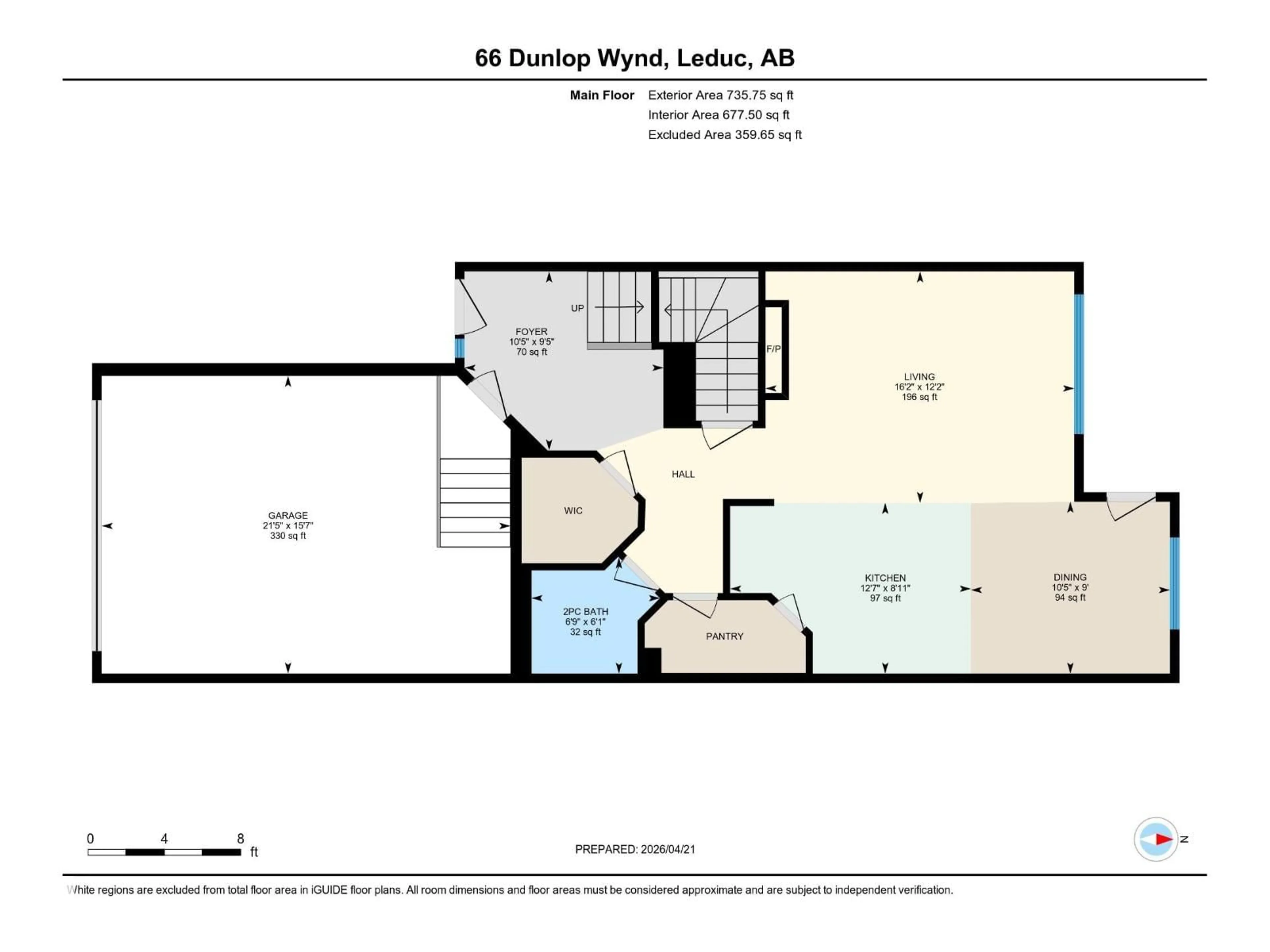 Floor plan for 66 DUNLOP WD, Leduc Alberta T9E0N3