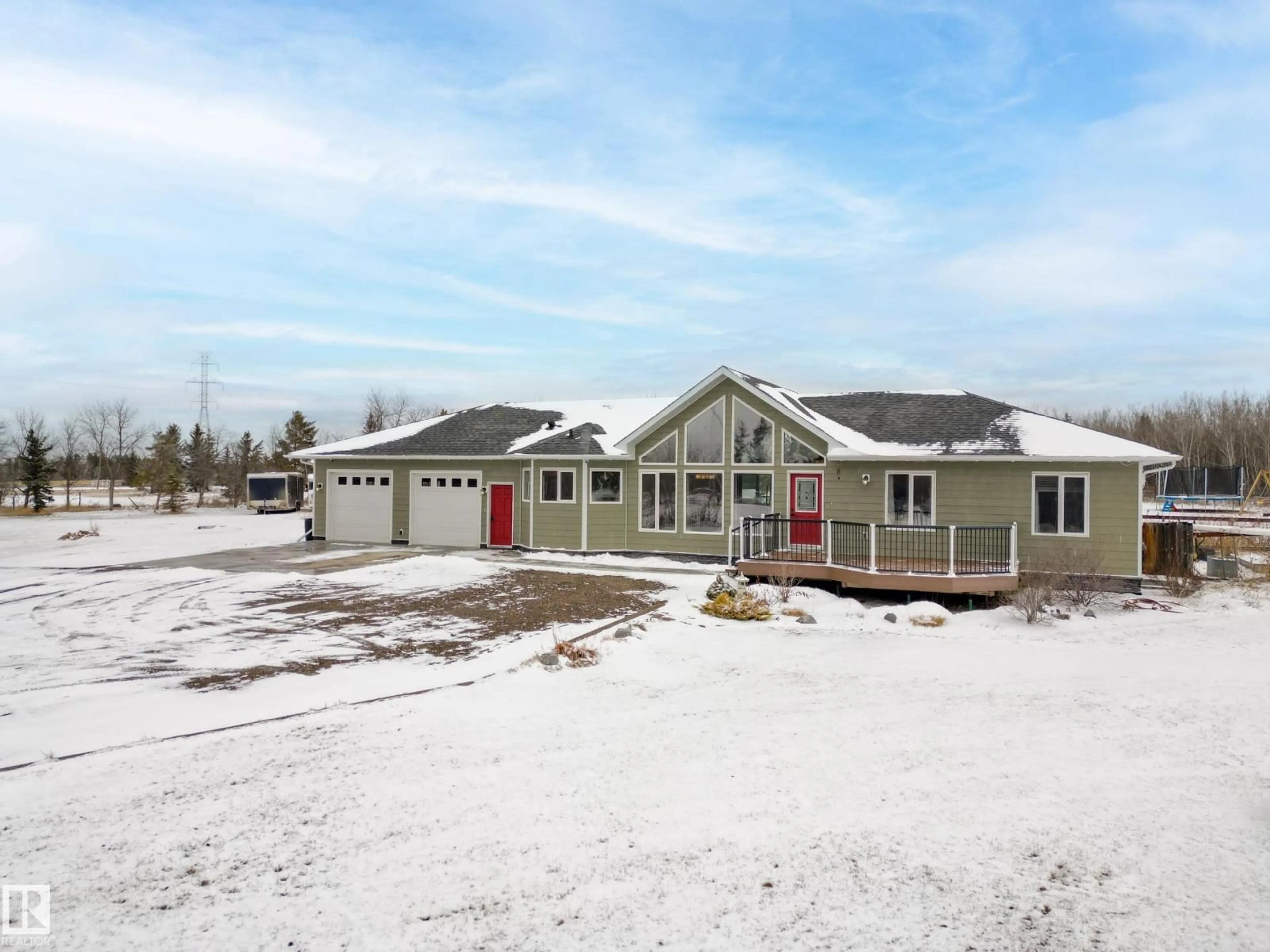 A pic from outside/outdoor area/front of a property/back of a property/a pic from drone, building for 1290 50242 RGE RD 244, Rural Leduc County Alberta T4X0P4