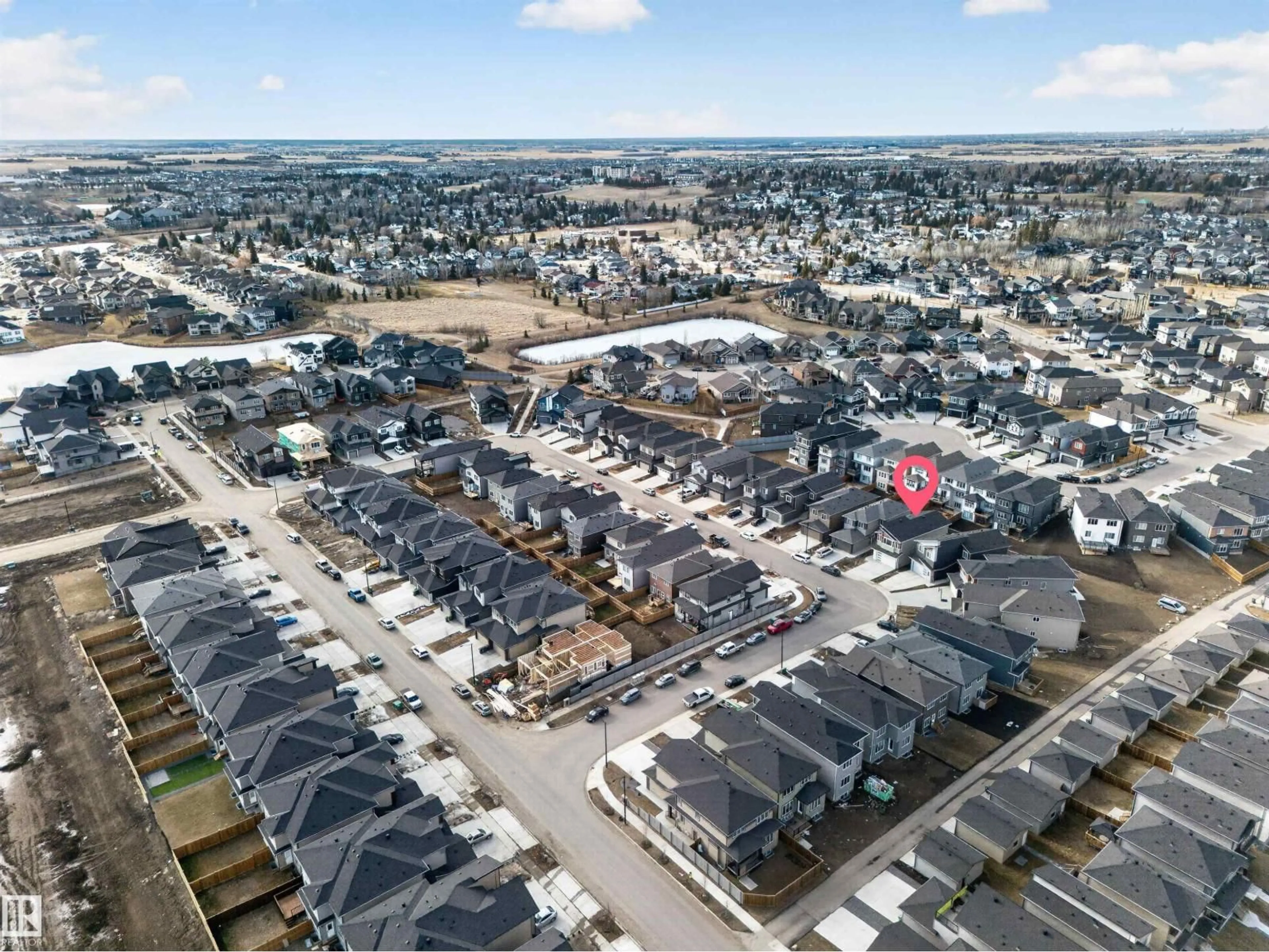 A pic from outside/outdoor area/front of a property/back of a property/a pic from drone, street for 3906 41 AV, Beaumont Alberta T4X3B5