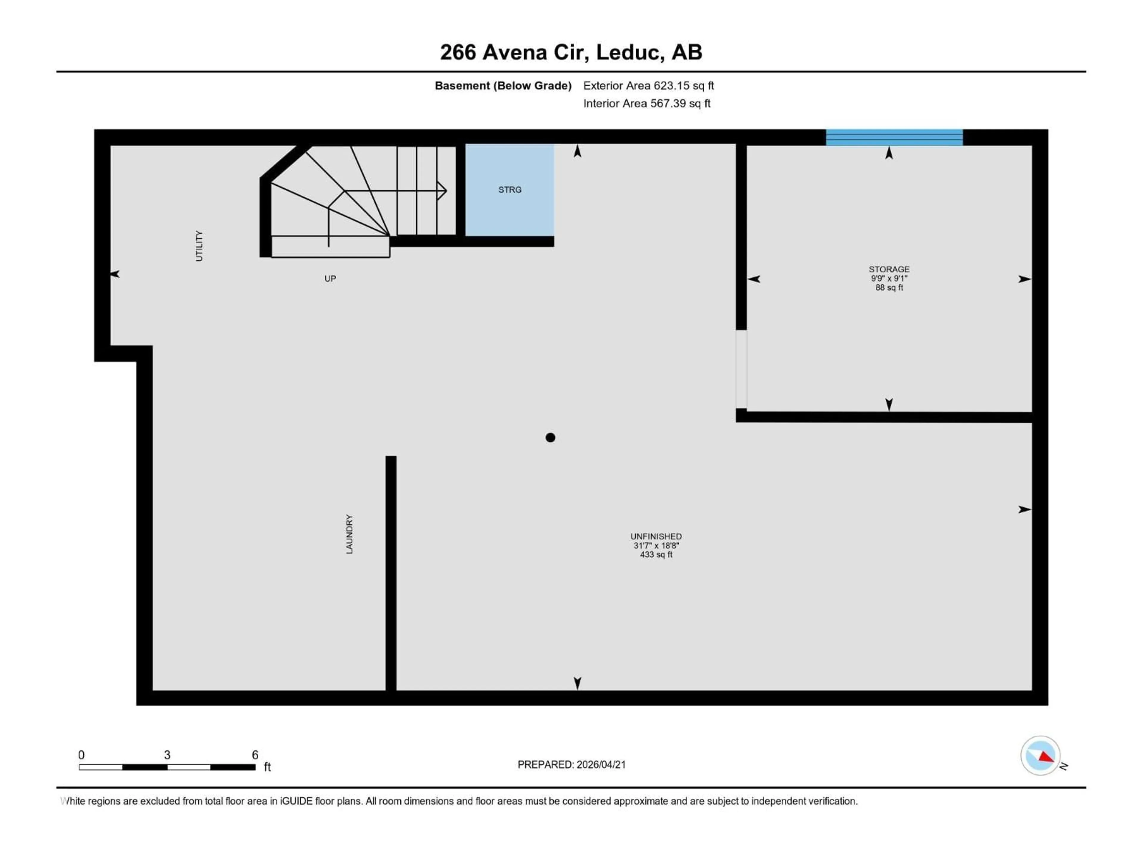 Floor plan for 266 AVENA CI, Leduc Alberta T9E0L9