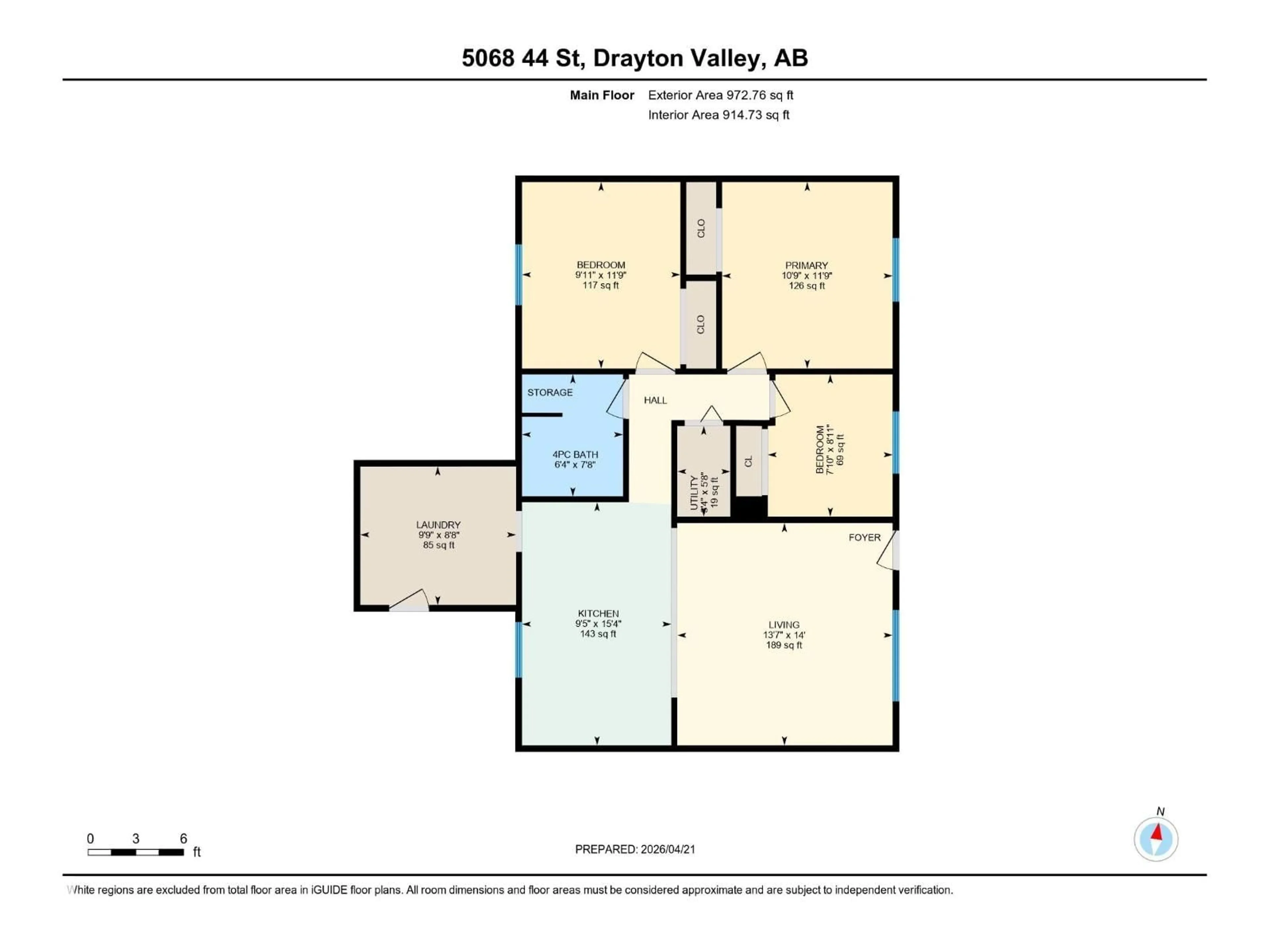 Floor plan for 5068 44 ST, Drayton Valley Alberta T7A1B7