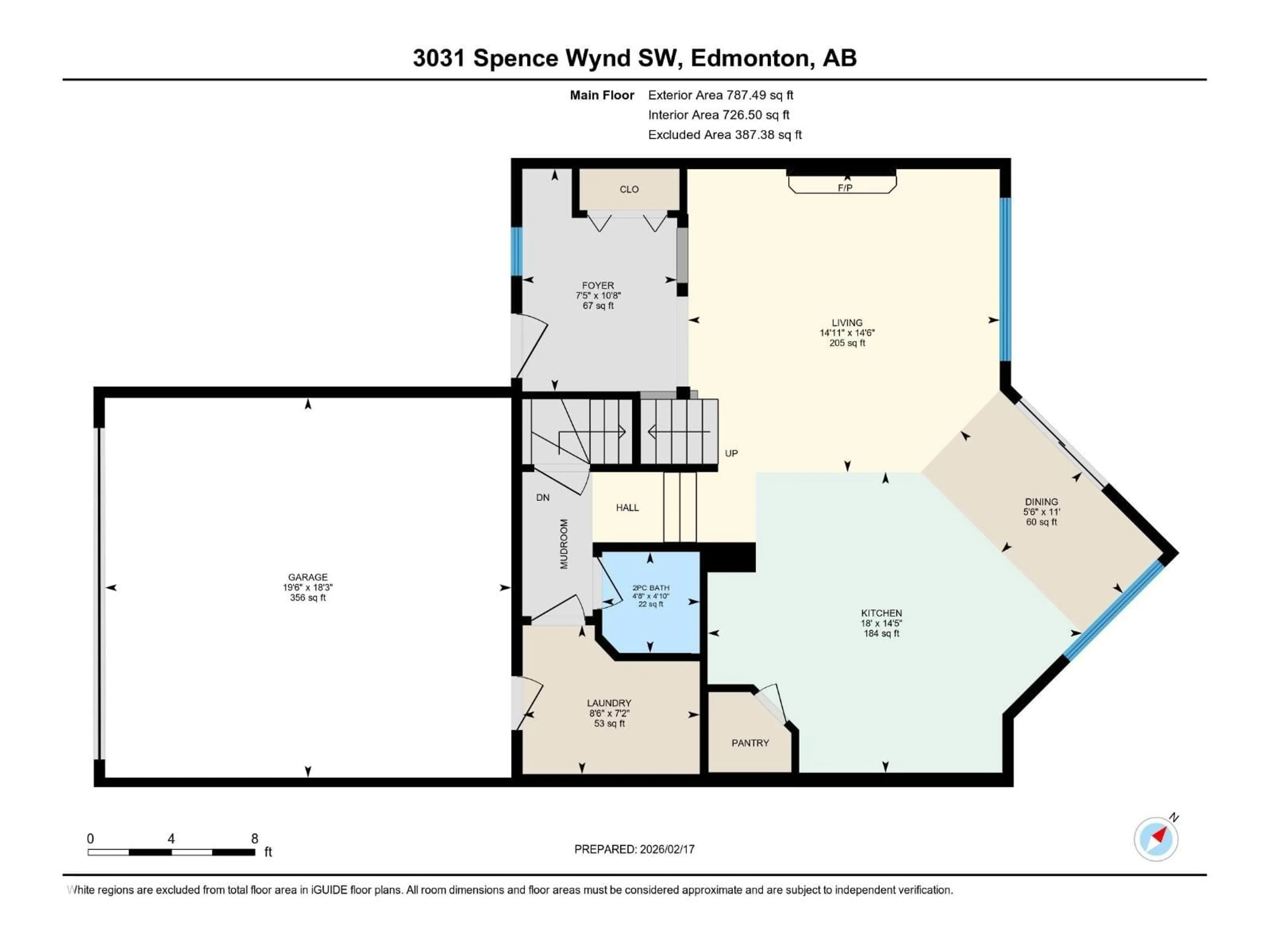 Floor plan for SW - 3031 SPENCE WD, Edmonton Alberta T6X1M6