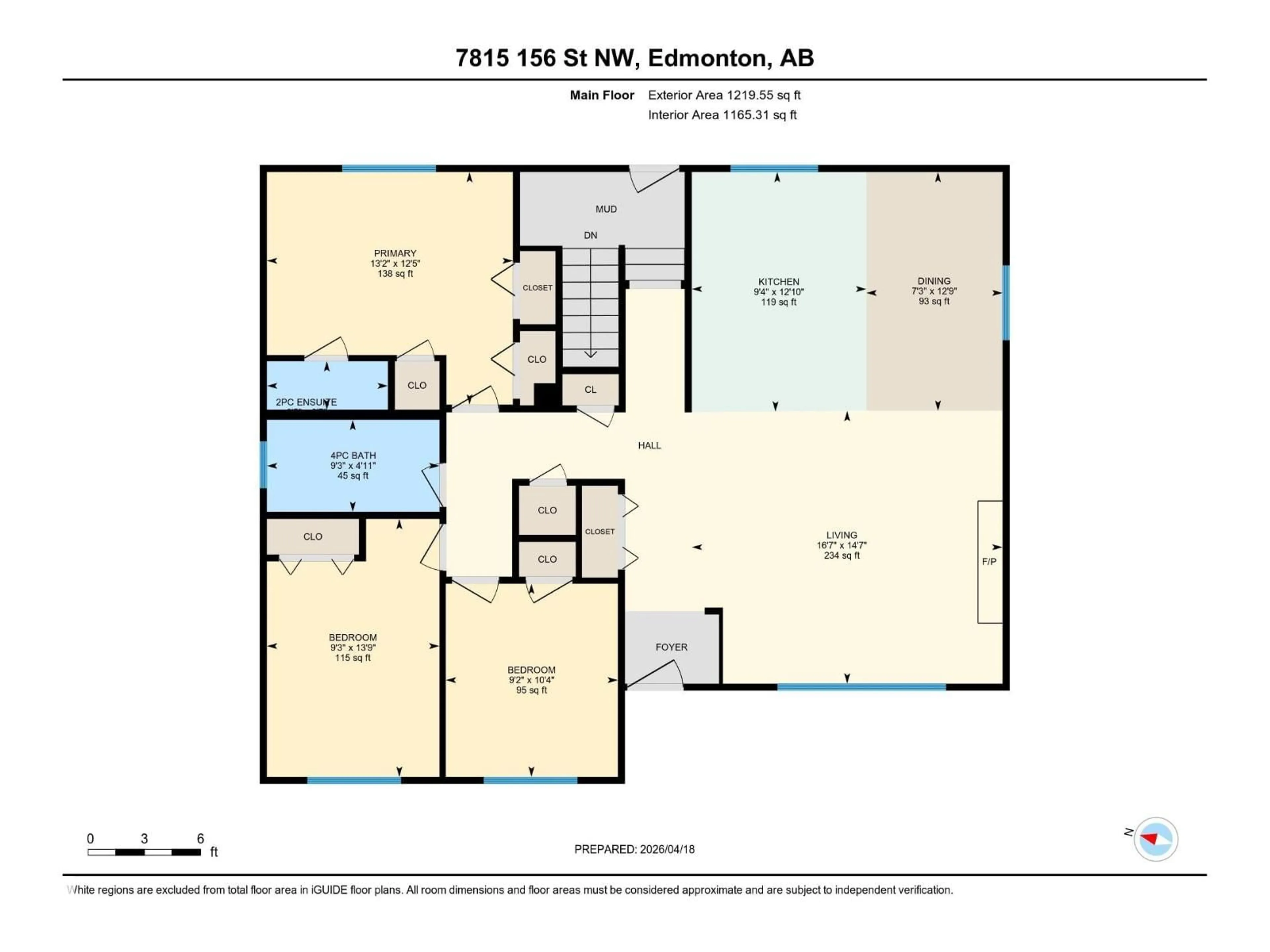 Floor plan for NW - 7815 156 ST, Edmonton Alberta T5R1X6