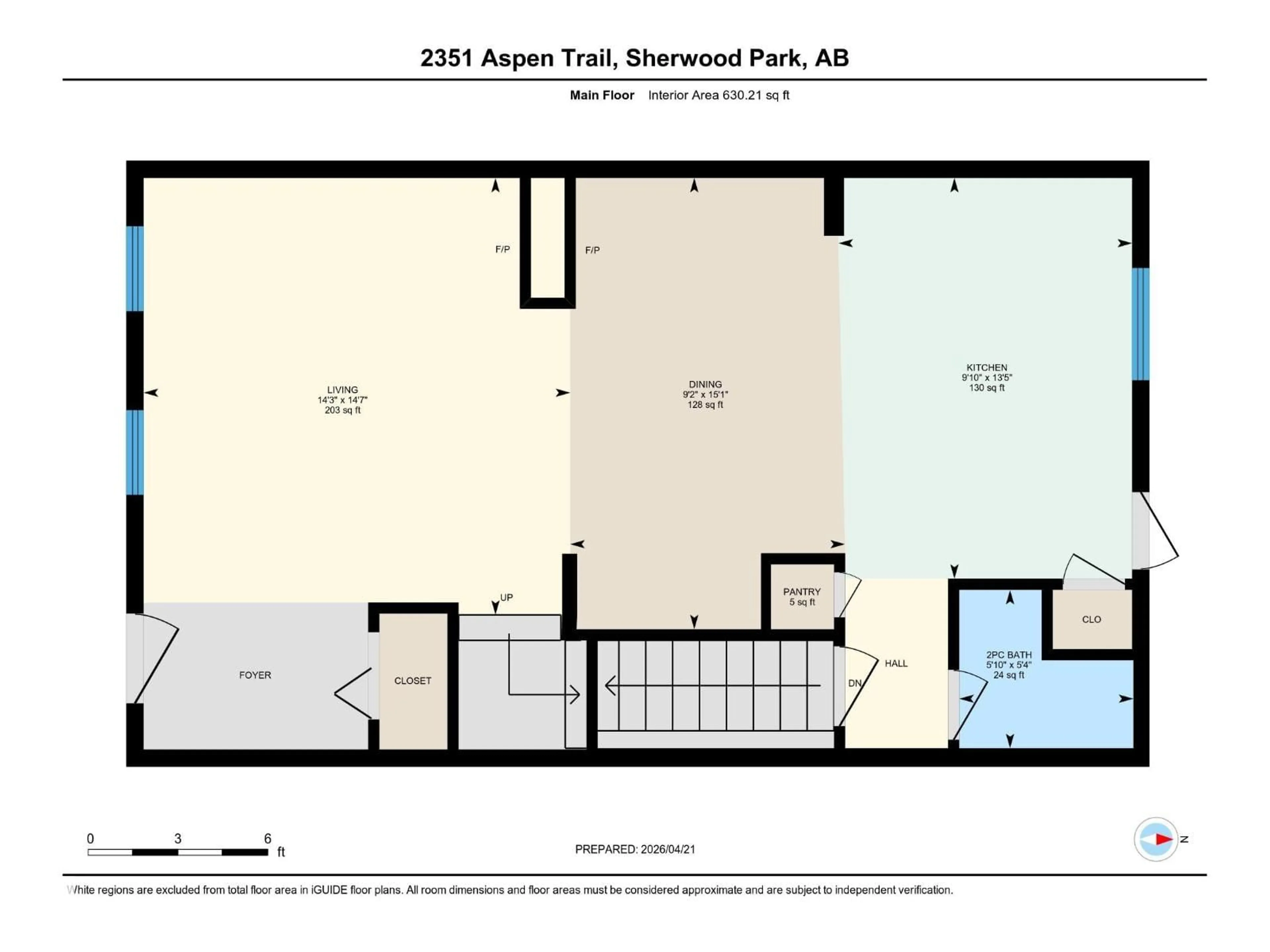 Floor plan for 2351 ASPEN TR, Sherwood Park Alberta T8H0G3