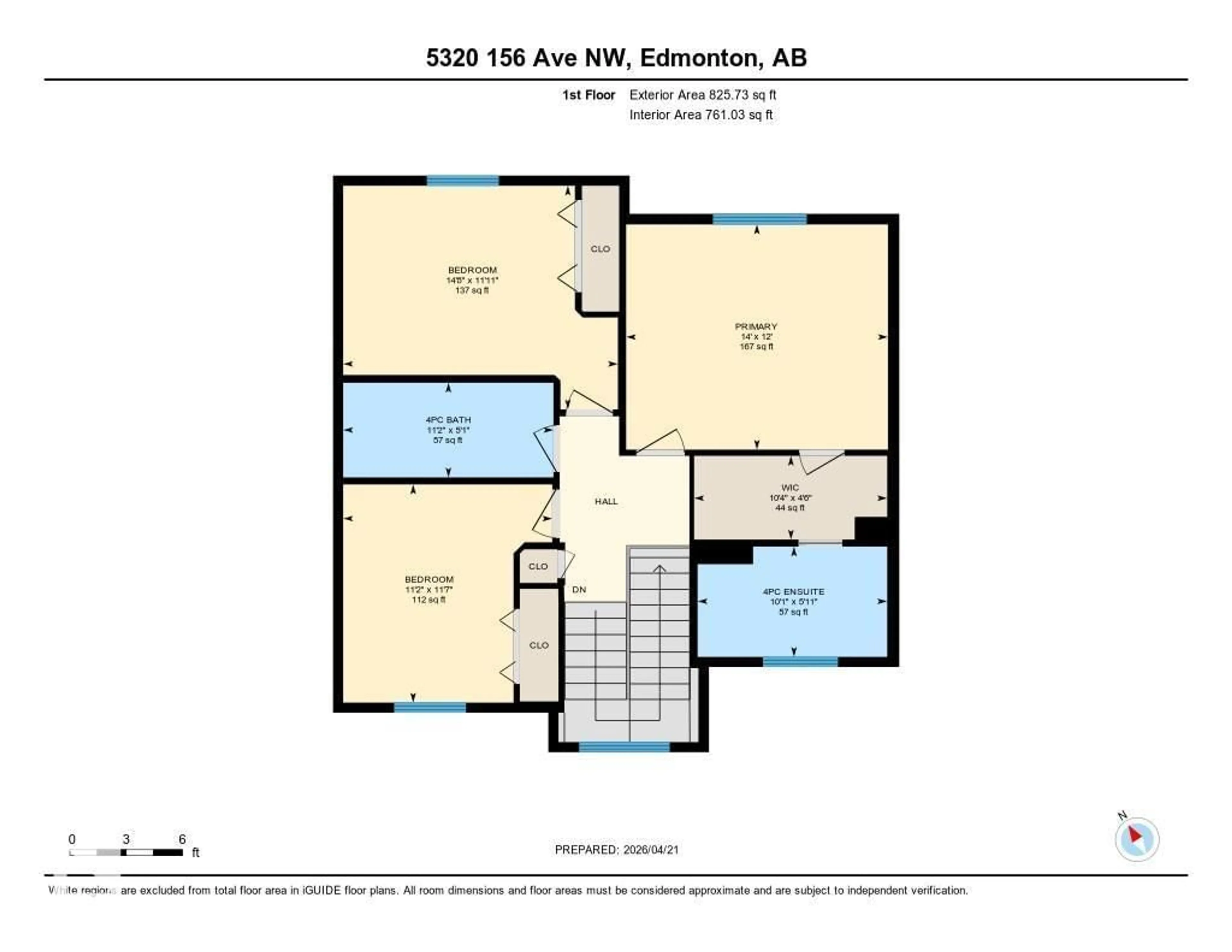 Floor plan for 5320 156 AV, Edmonton Alberta T5Y2T3