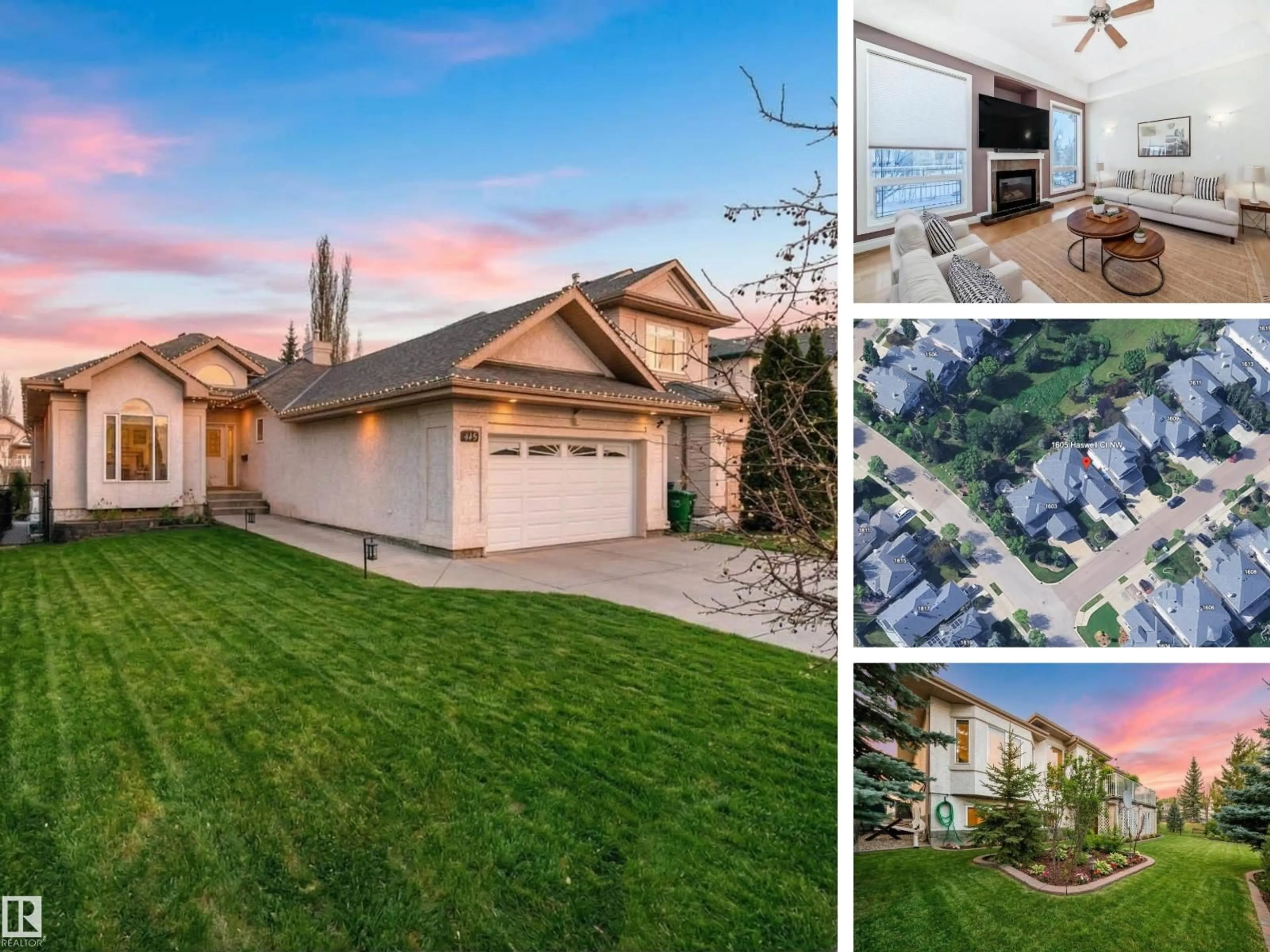 A pic from outside/outdoor area/front of a property/back of a property/a pic from drone, mountain view for 1605 HASWELL CO, Edmonton Alberta T6R3C2