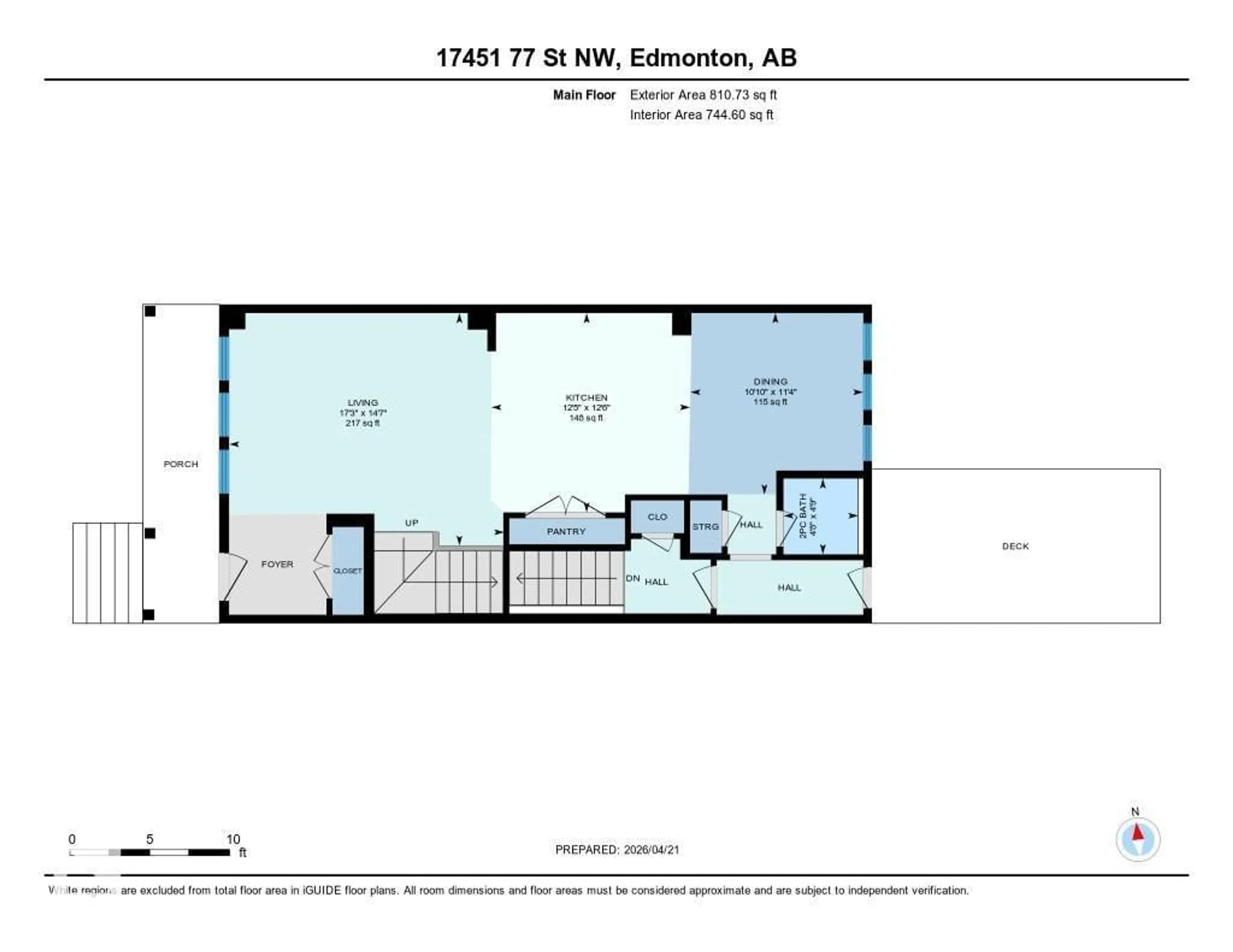 Floor plan for NW - 17451 77 ST, Edmonton Alberta T5Z0R4