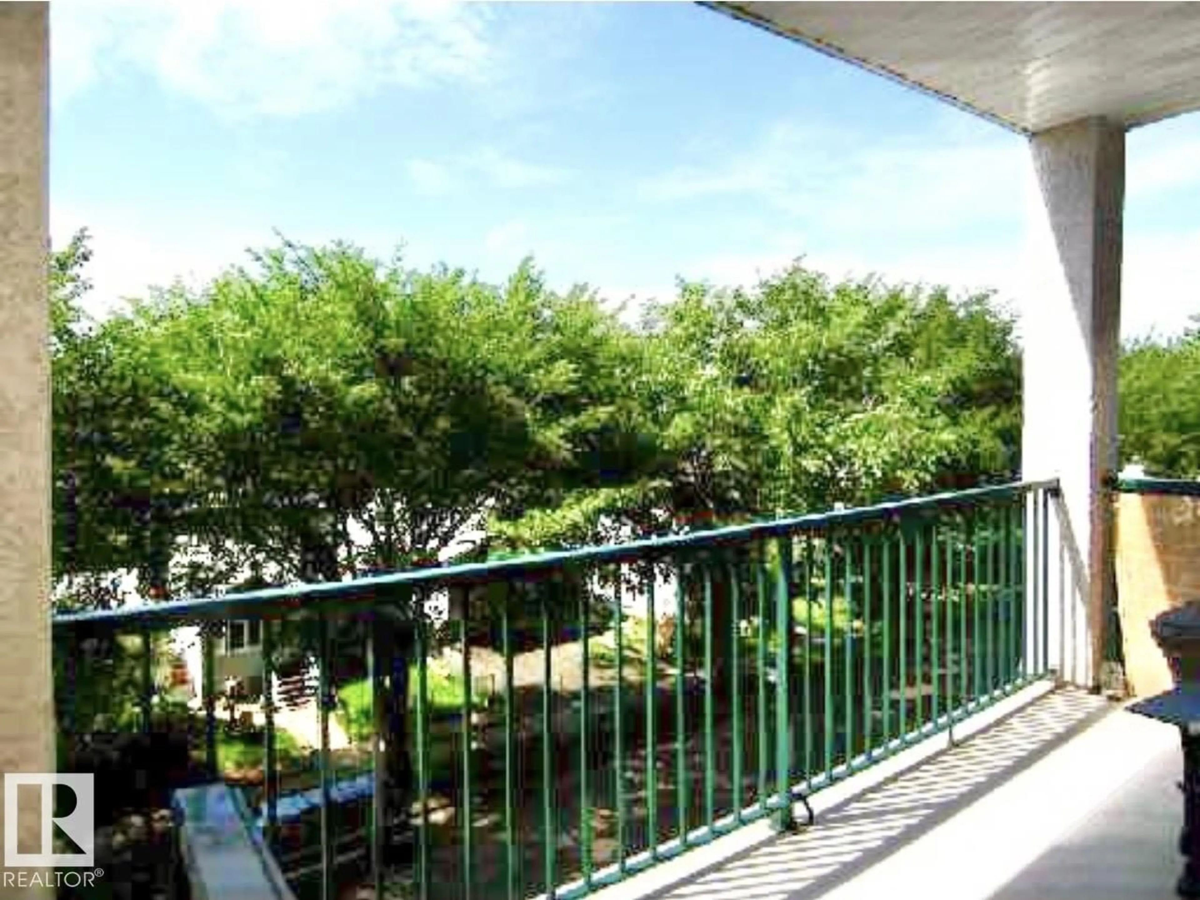 Balcony in the apartment, city buildings view from balcony for #413 - 11325 83 ST, Edmonton Alberta T5B4W5