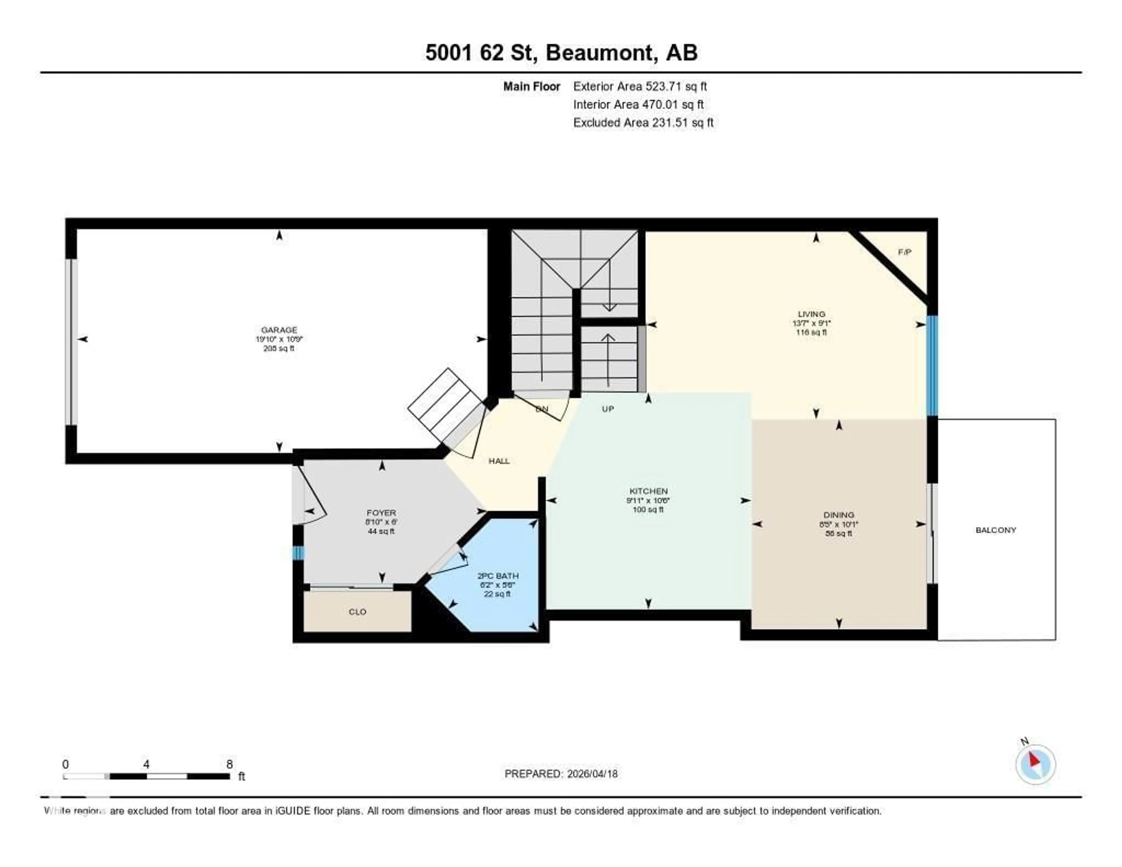 Floor plan for 80 5001 62 ST, Beaumont Alberta T4X0C7