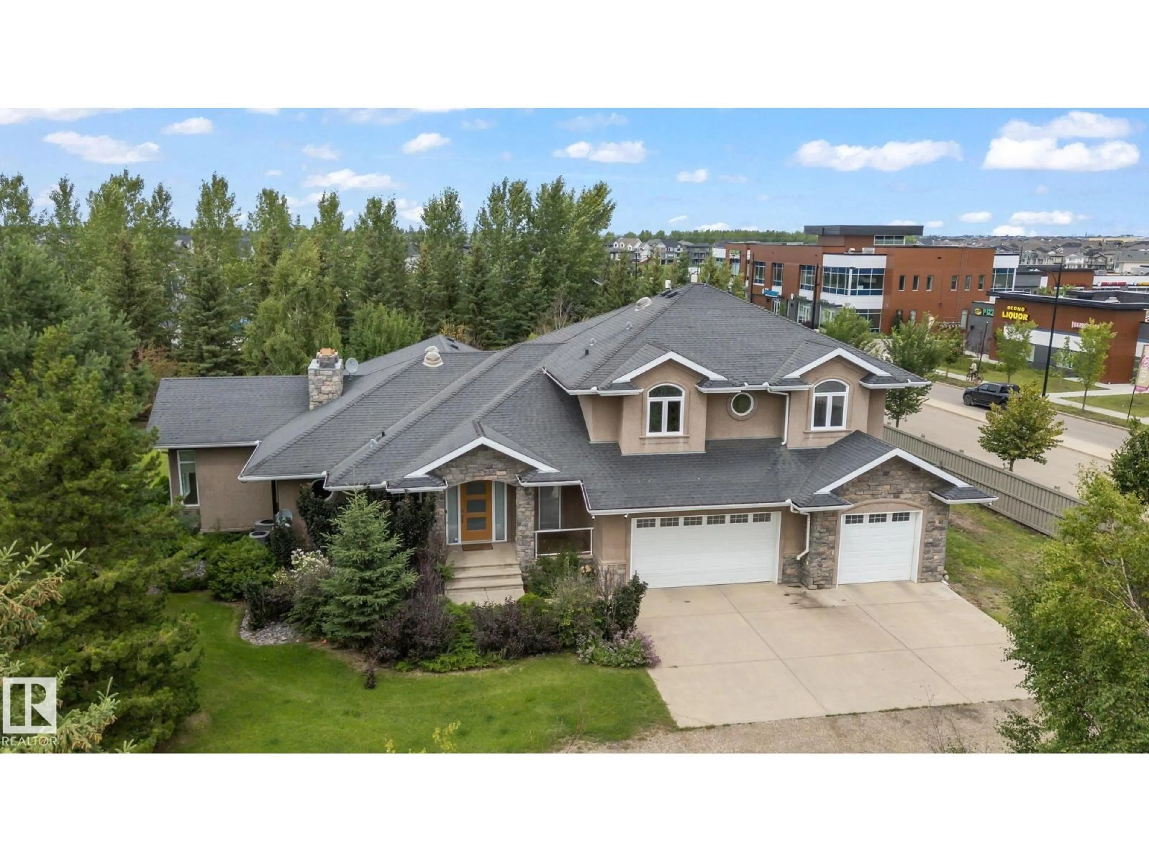 A pic from outside/outdoor area/front of a property/back of a property/a pic from drone, street for SW - 15860 41 AV, Edmonton Alberta T6W1A6