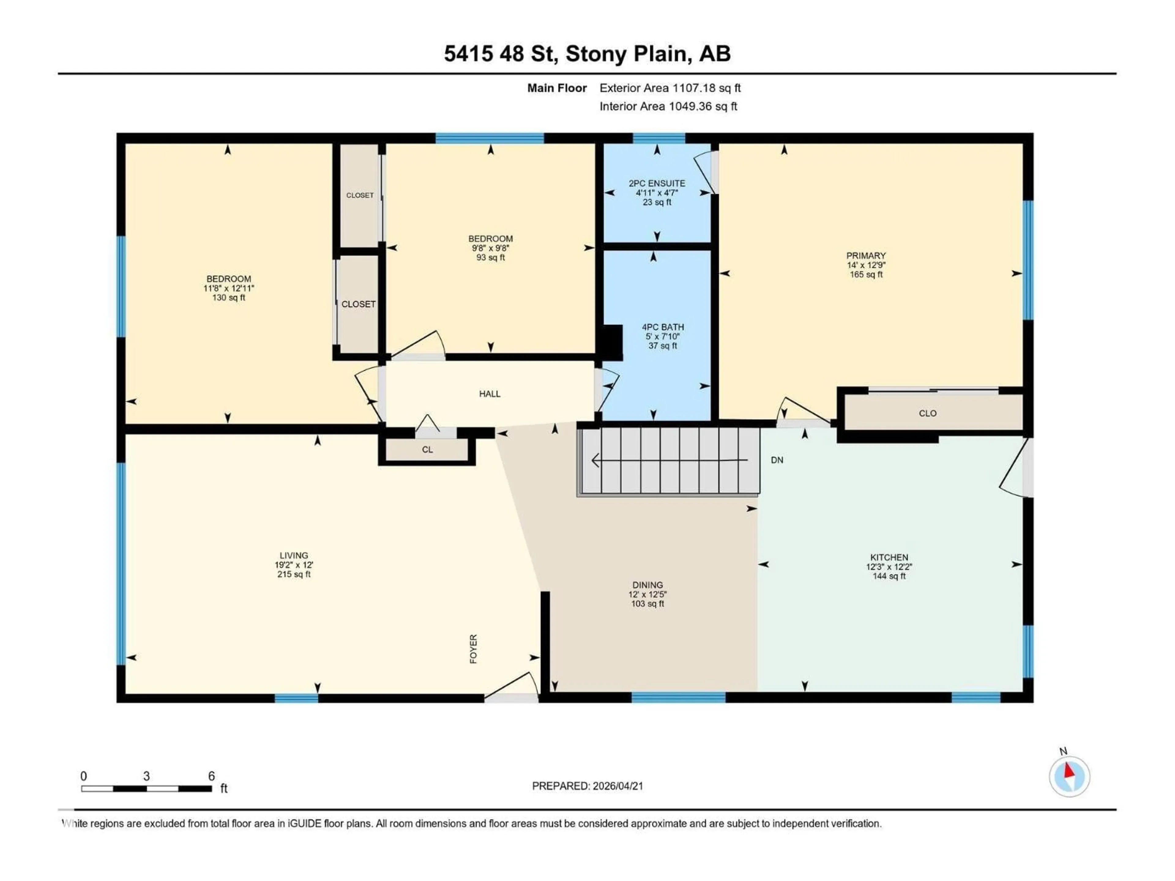 Floor plan for 5415 48 ST, Stony Plain Alberta T7Z1E3