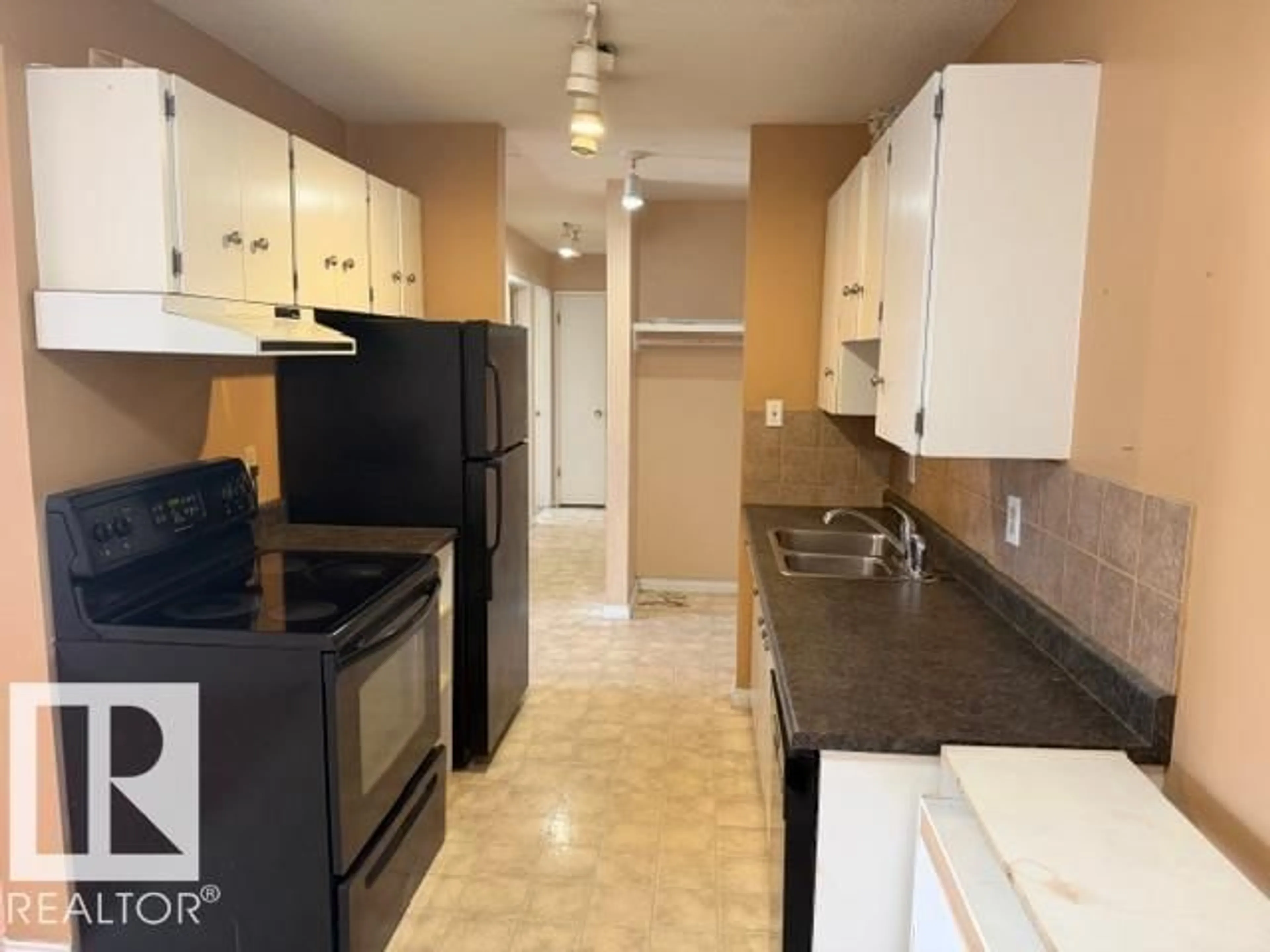 Standard kitchen, ceramic/tile floor for 201 - 10811 115 ST NW, Edmonton Alberta T5H3L2