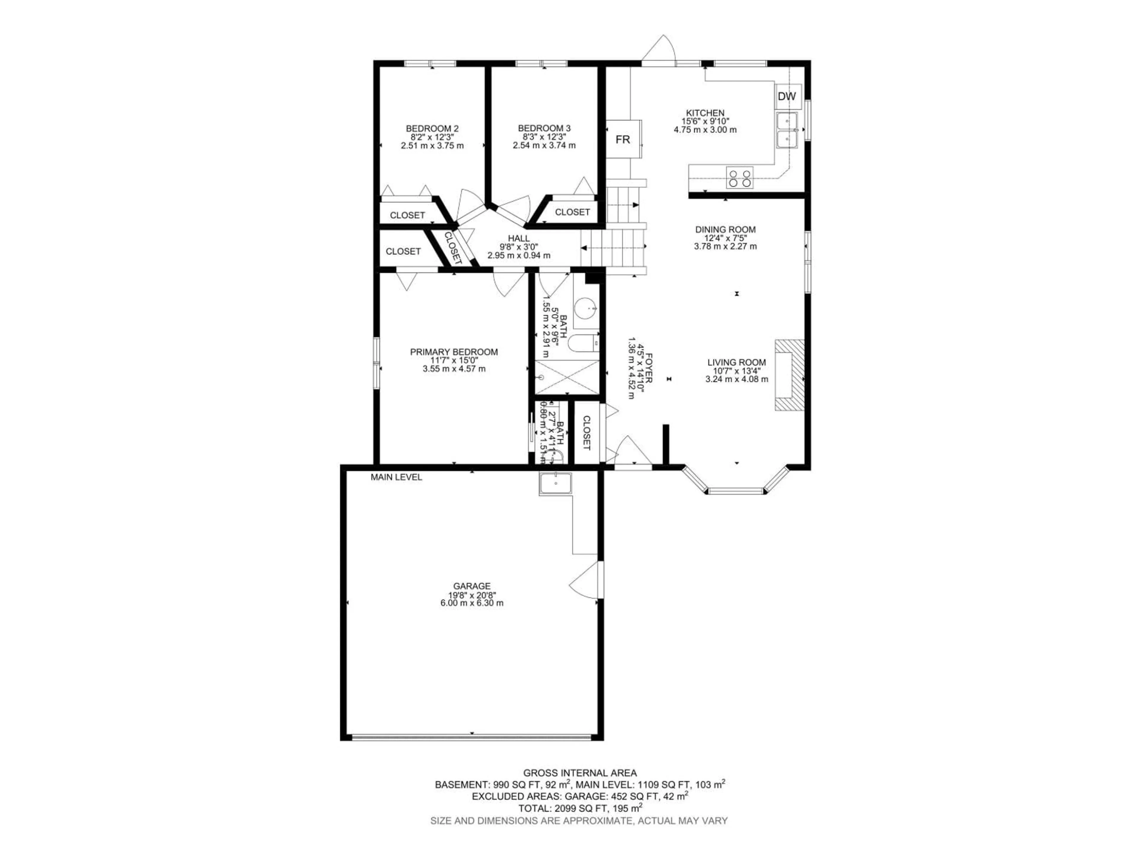 Floor plan for 3903 32 ST, Edmonton Alberta T6T1J5