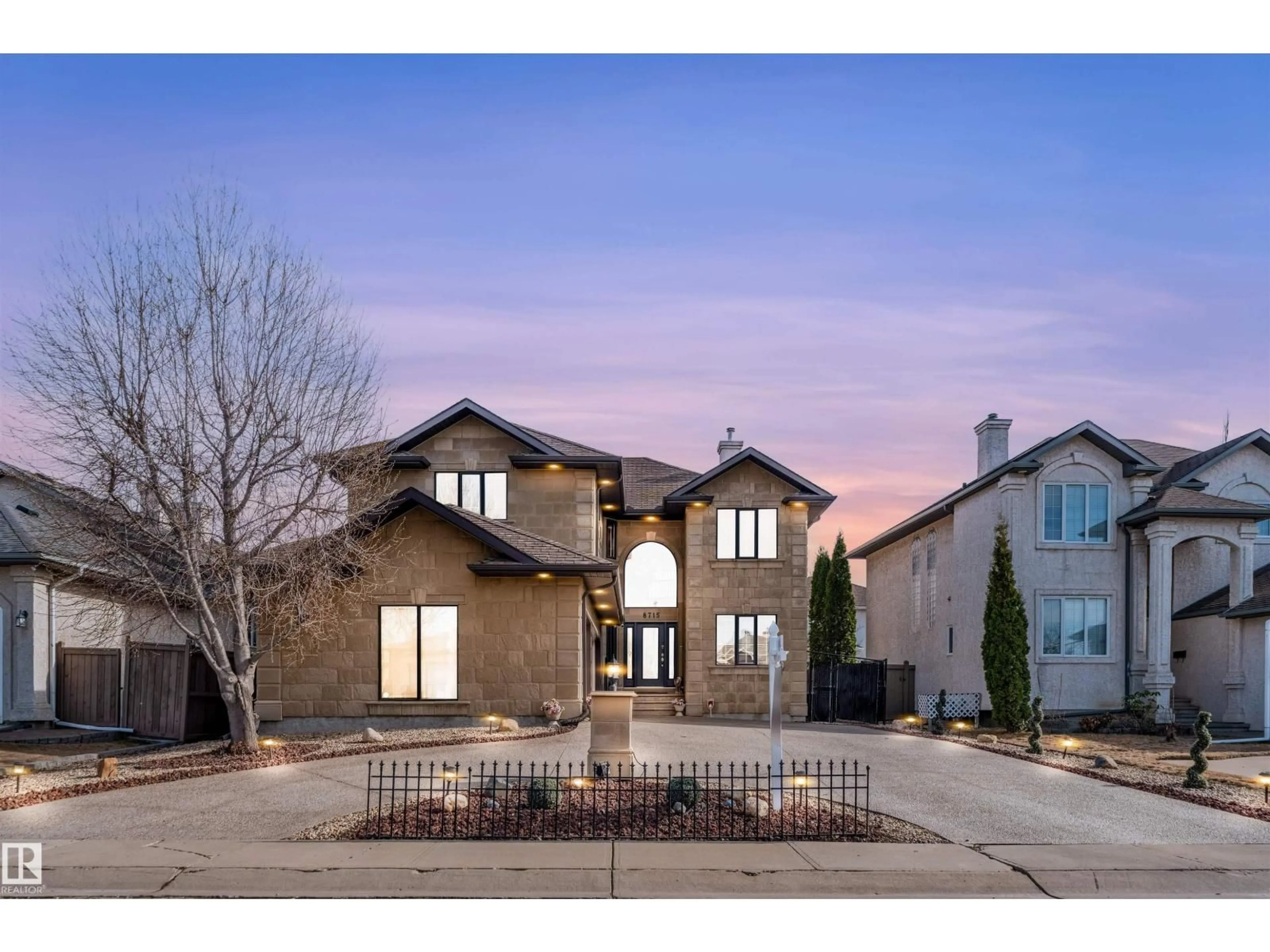 Home with brick exterior material, street for 8715 160A AV, Edmonton Alberta T5Z3K4