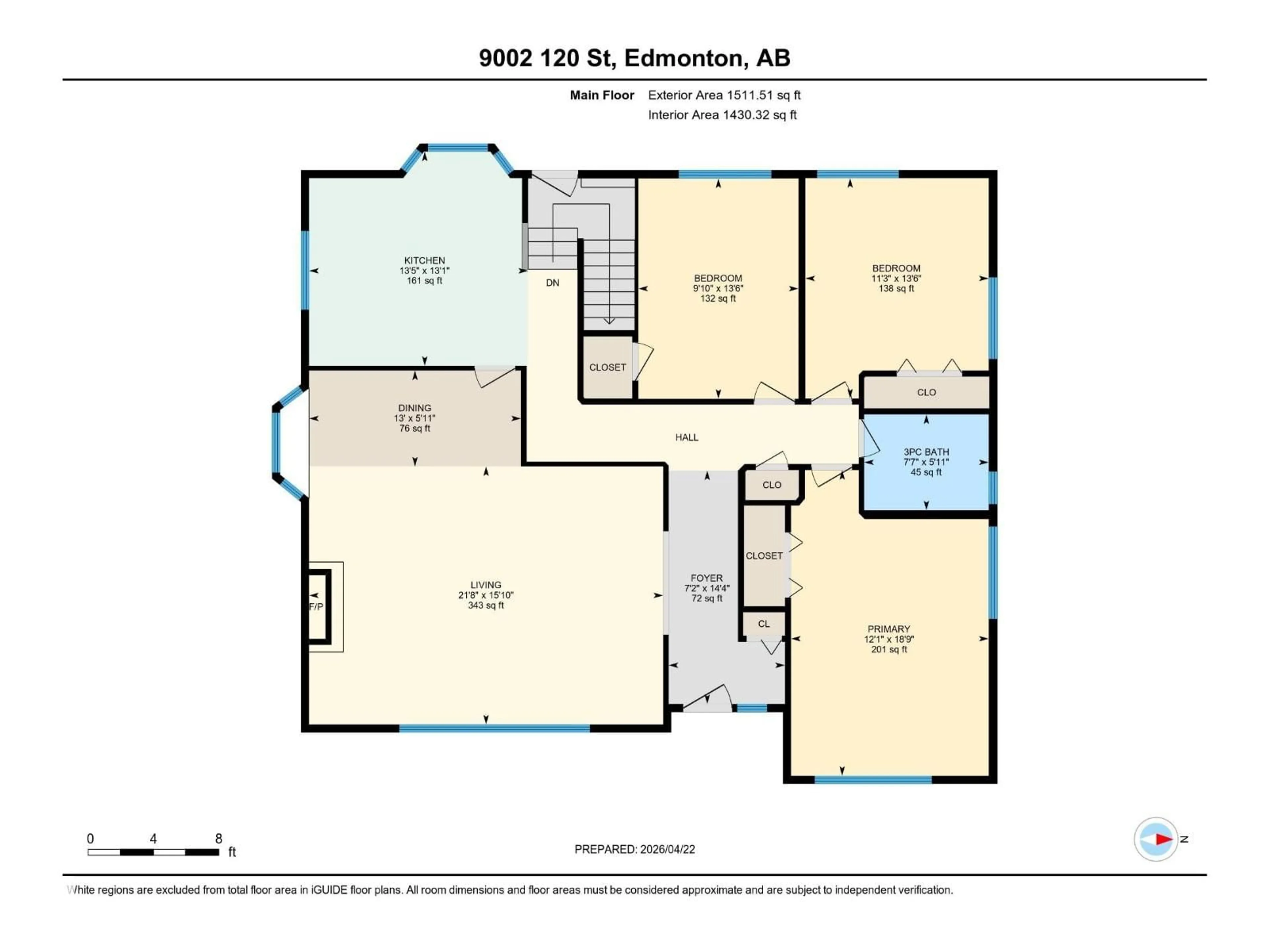 Floor plan for 9002 120 ST, Edmonton Alberta T6G1X7