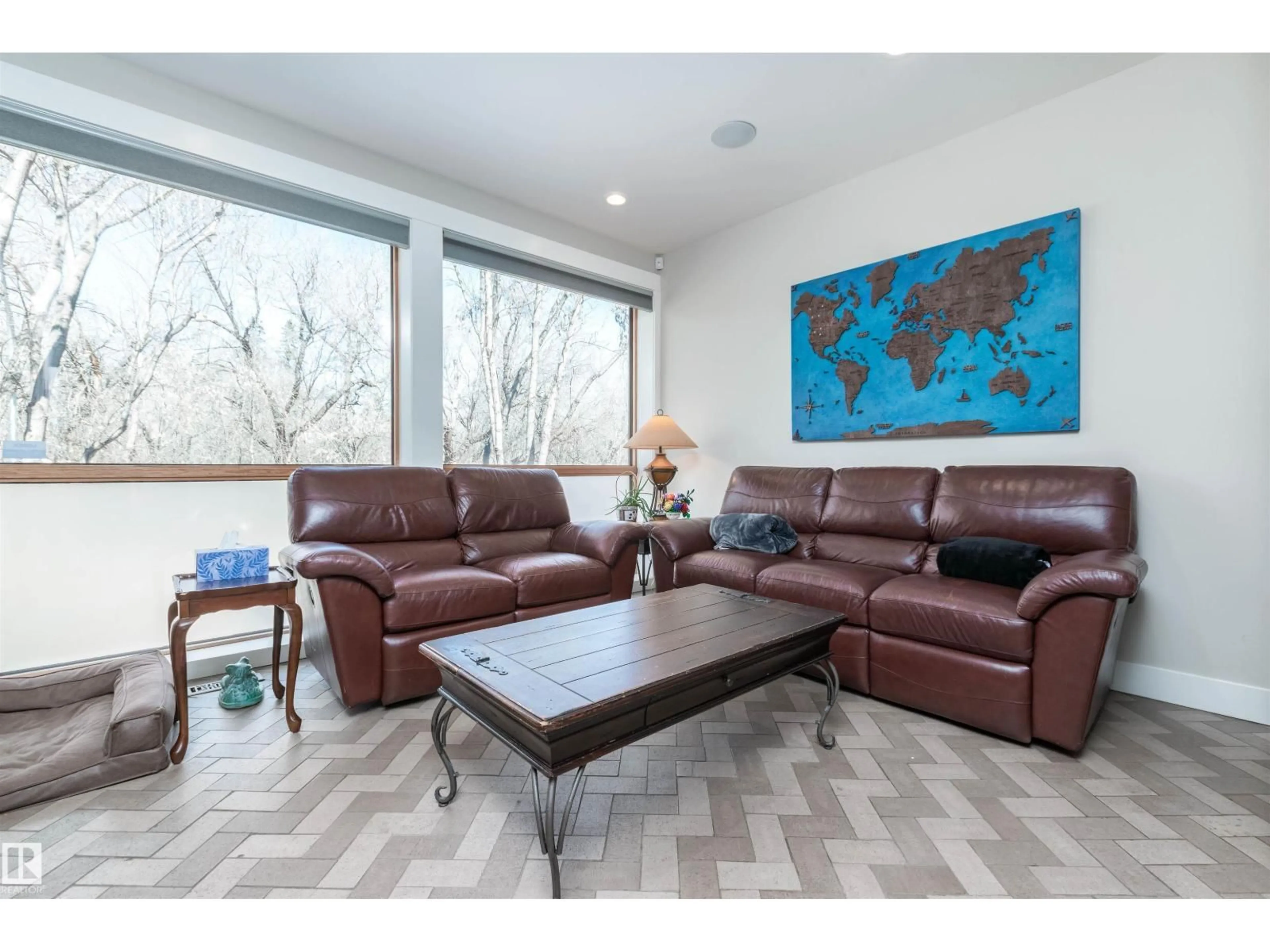 Living room with furniture, unknown for 9629 84 AV, Edmonton Alberta T6C1E7