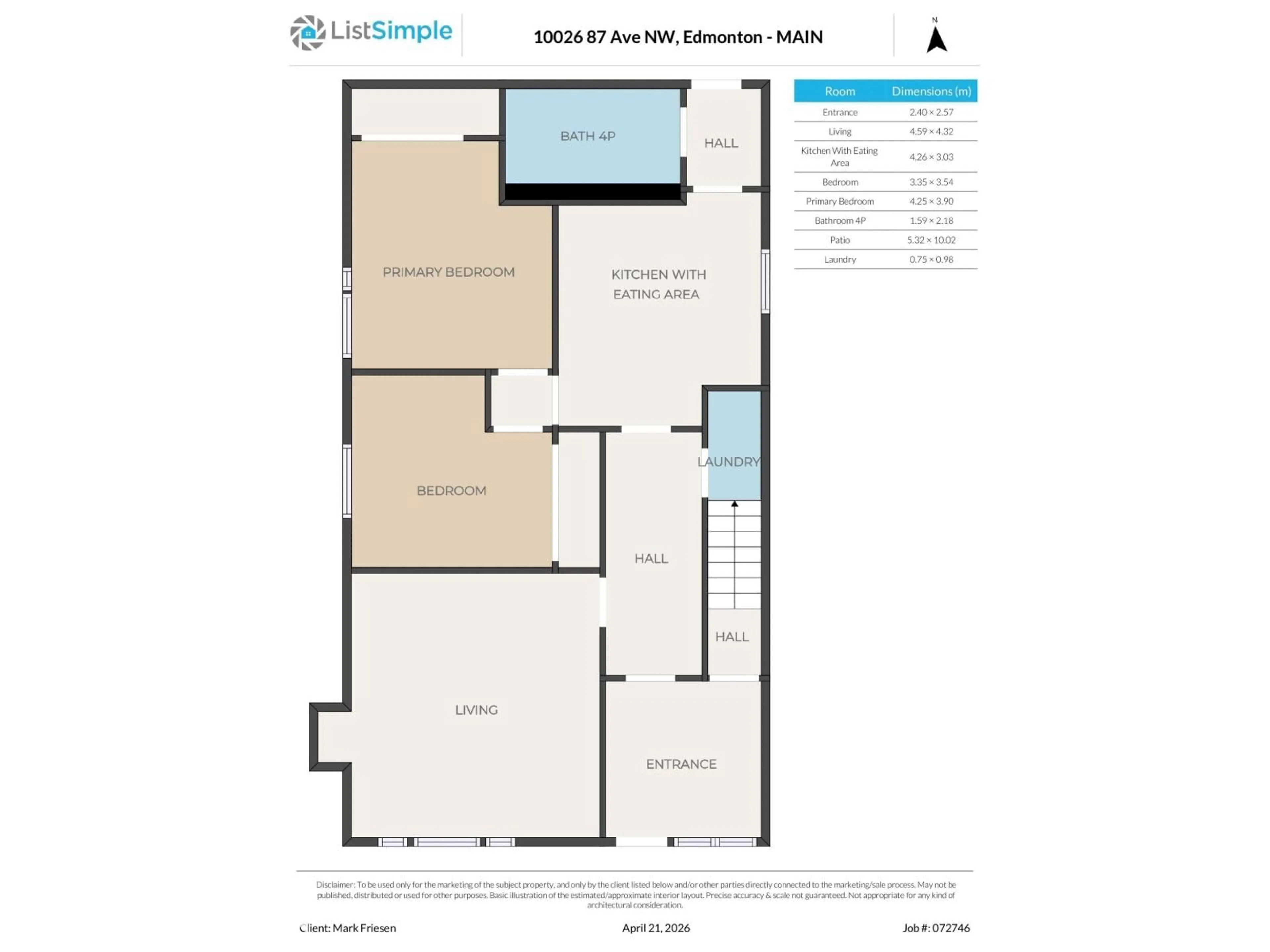 Floor plan for 10026 87 AV, Edmonton Alberta T6E2N9