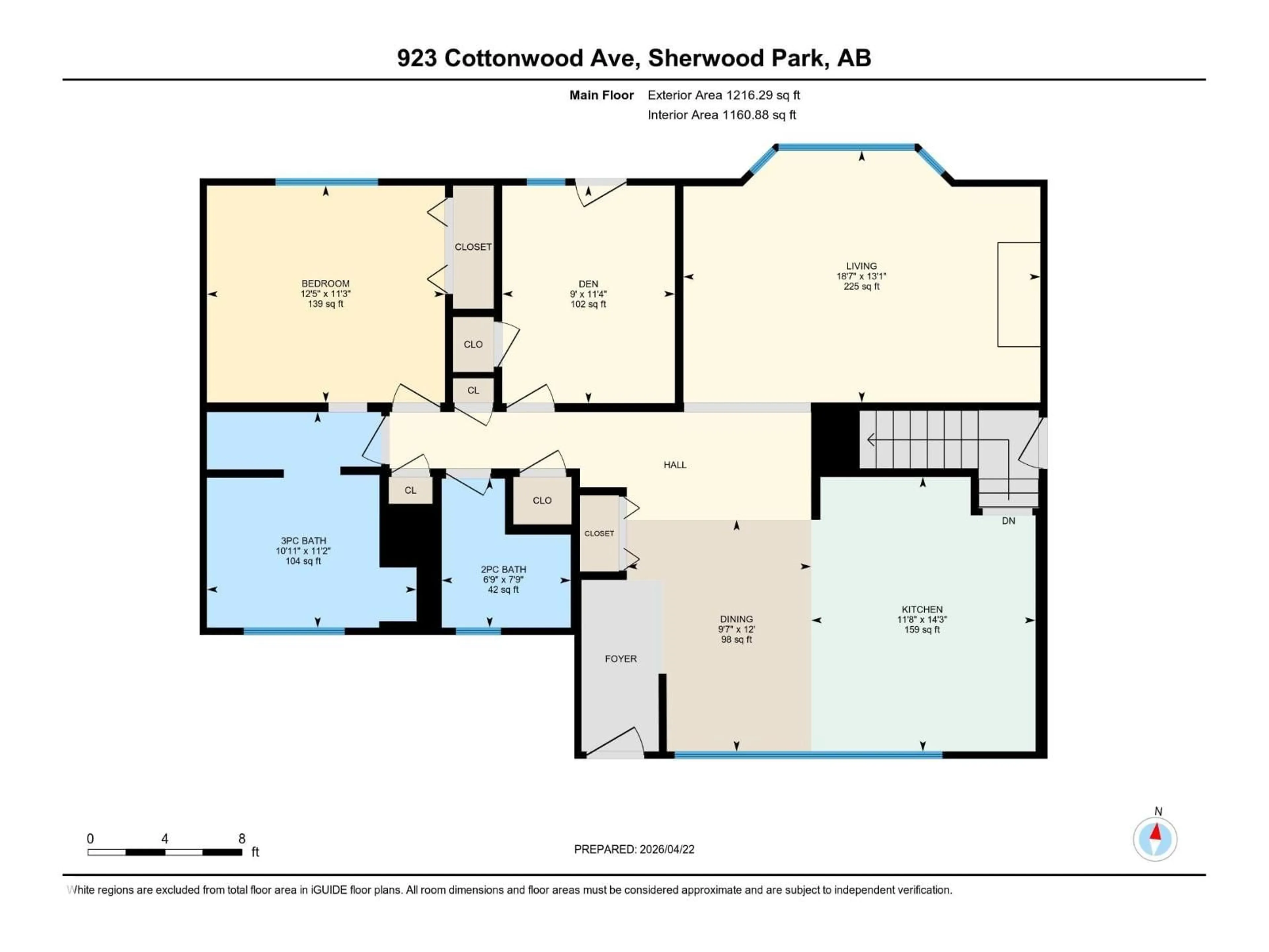 Floor plan for 923 COTTONWOOD AV, Sherwood Park Alberta T8A1Z5