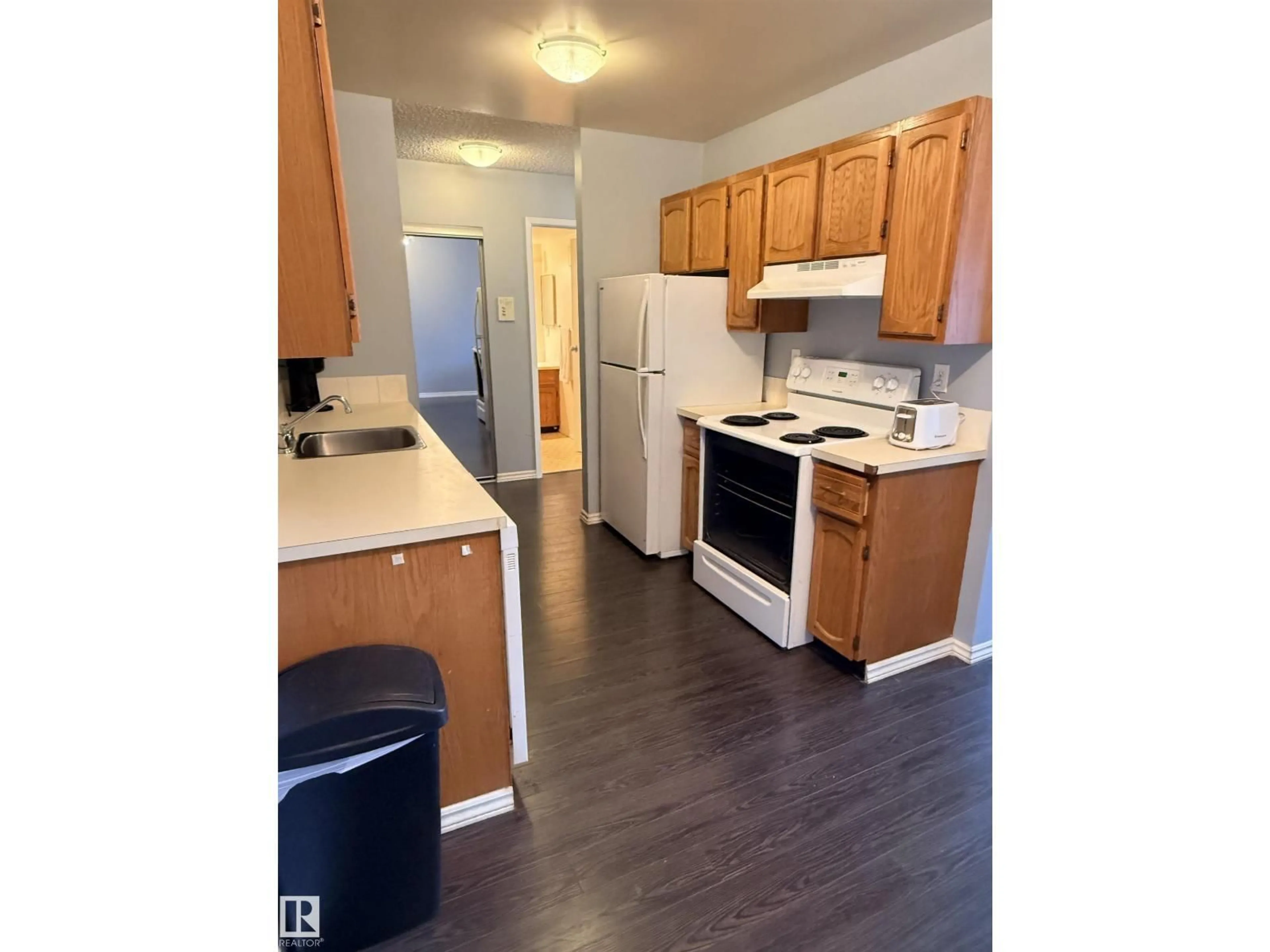 Standard kitchen, wood/laminate floor for #202 - 3610 43 AV, Edmonton Alberta T6L5T2