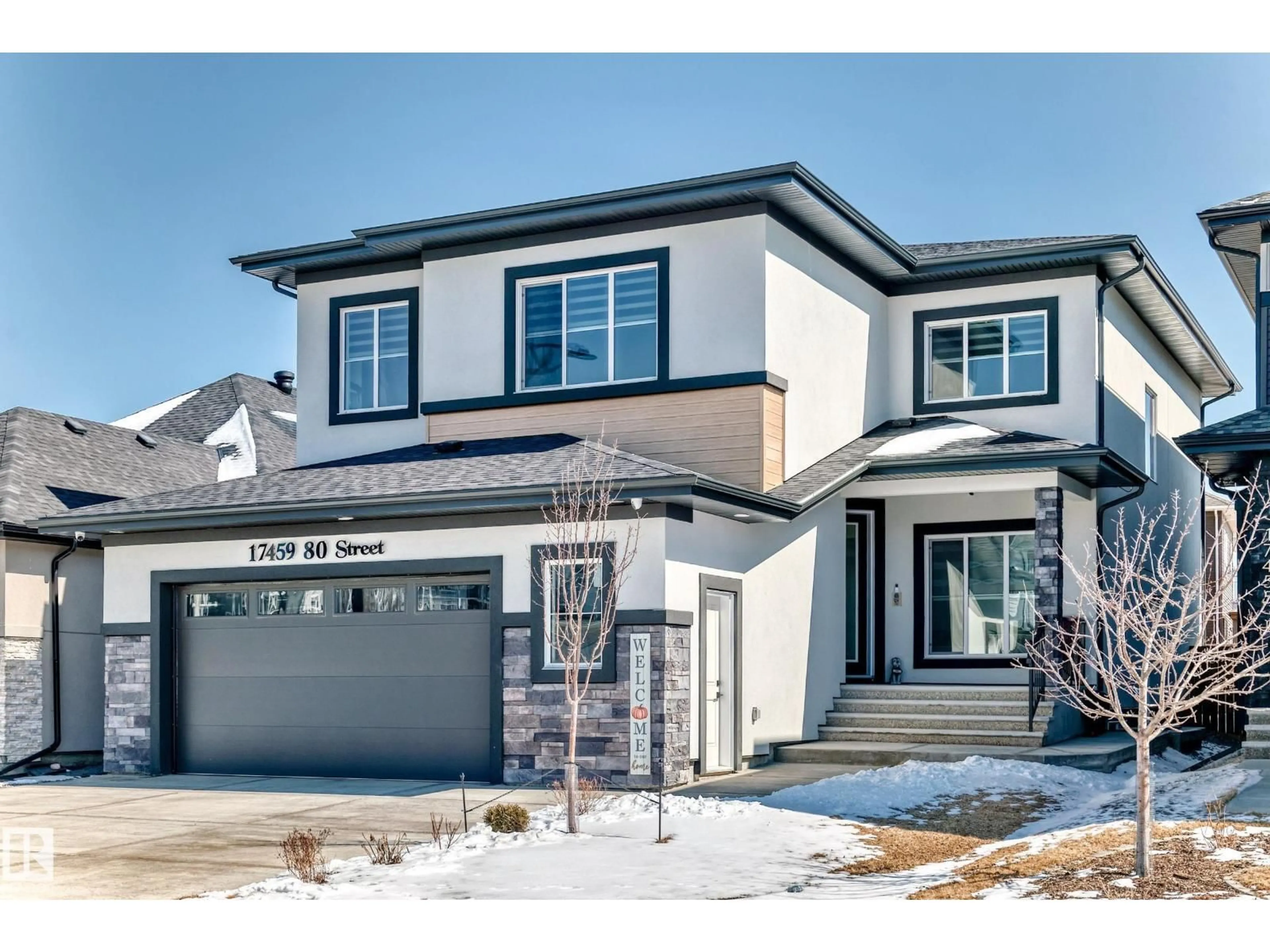 Home with vinyl exterior material, street for NW - 17459 80 ST, Edmonton Alberta T5Z0P6
