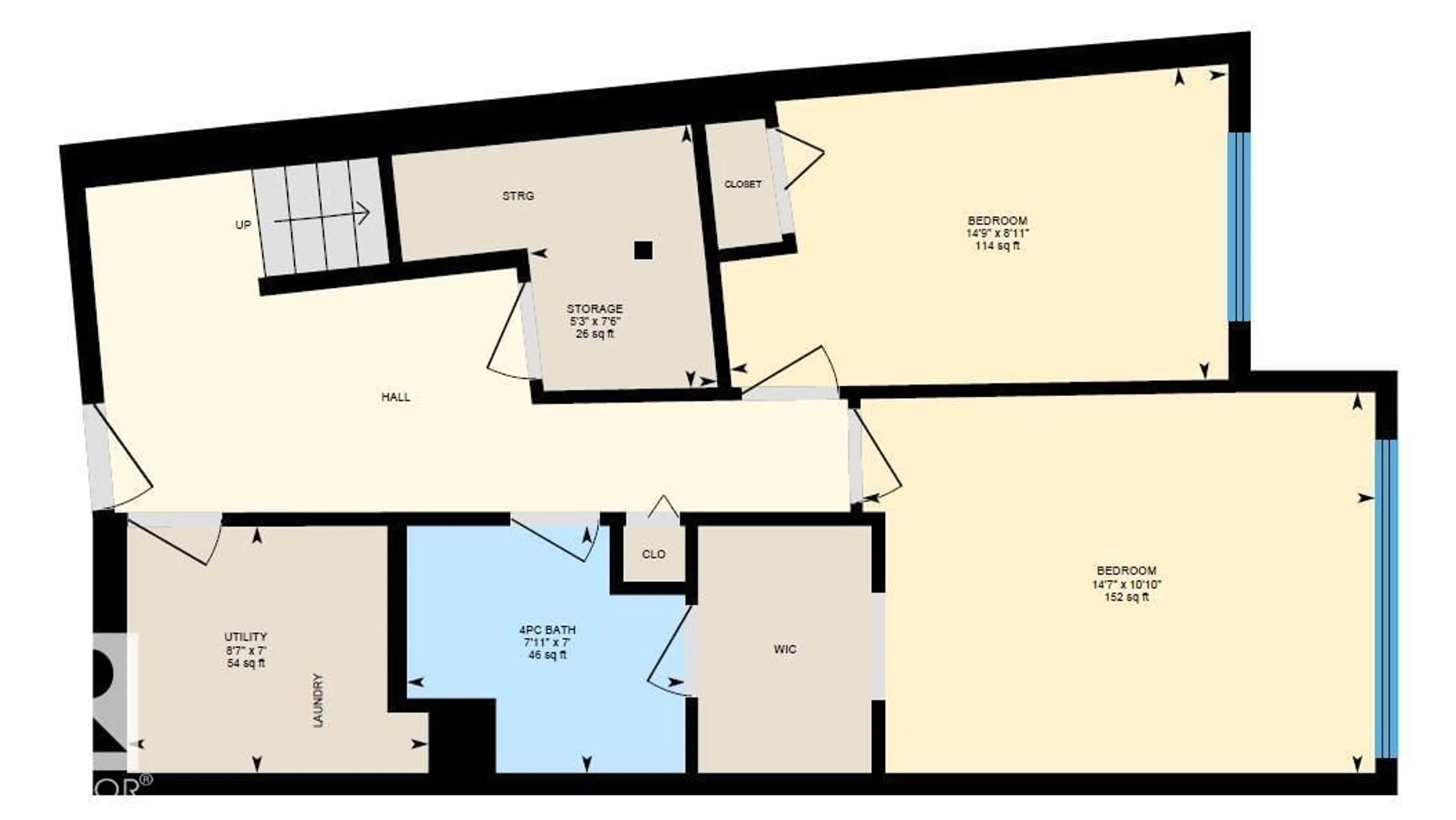 Floor plan for 115 10105 95 ST NW, Edmonton Alberta T5H4M4
