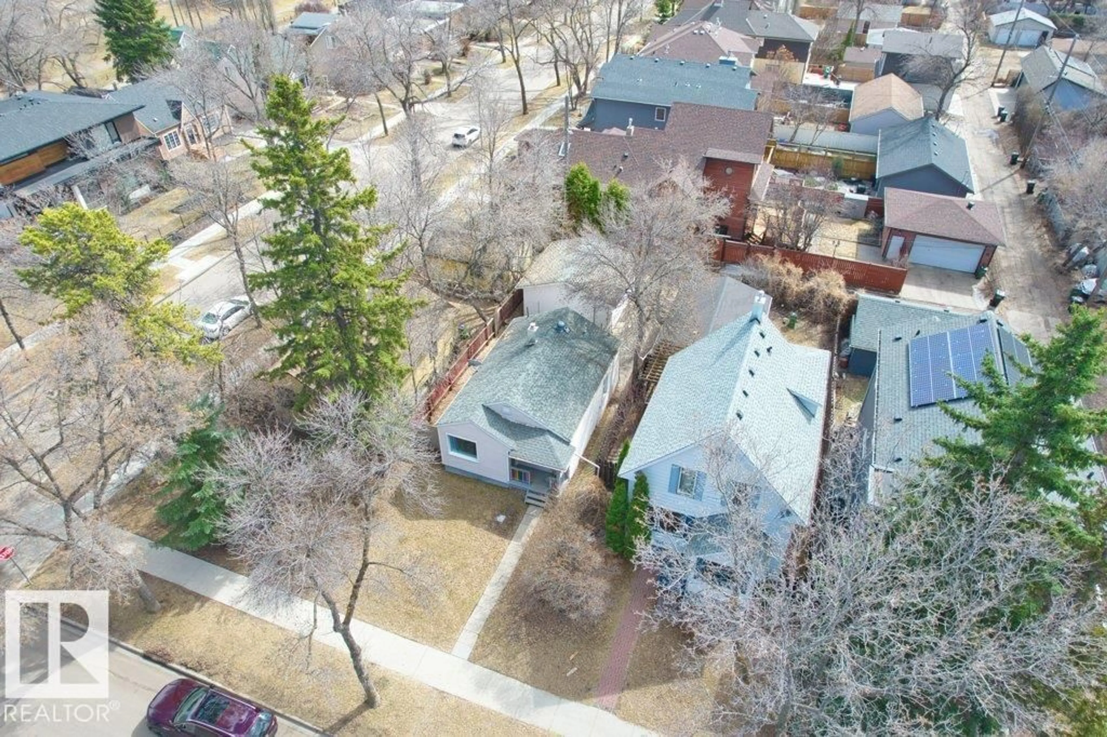 A pic from outside/outdoor area/front of a property/back of a property/a pic from drone, city buildings view from balcony for 12207 110 AV, Edmonton Alberta T5M2L2