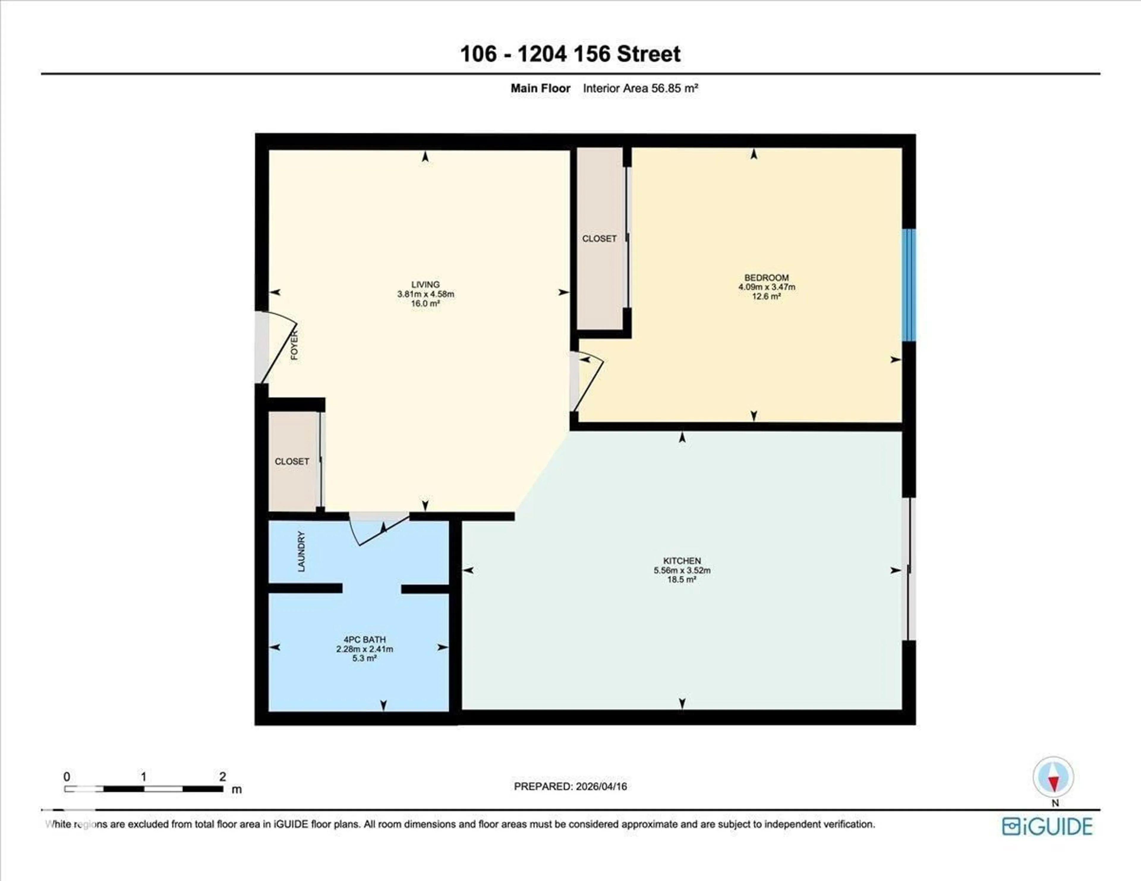 Floor plan for #106 - 1204 156 ST, Edmonton Alberta T6R0R6