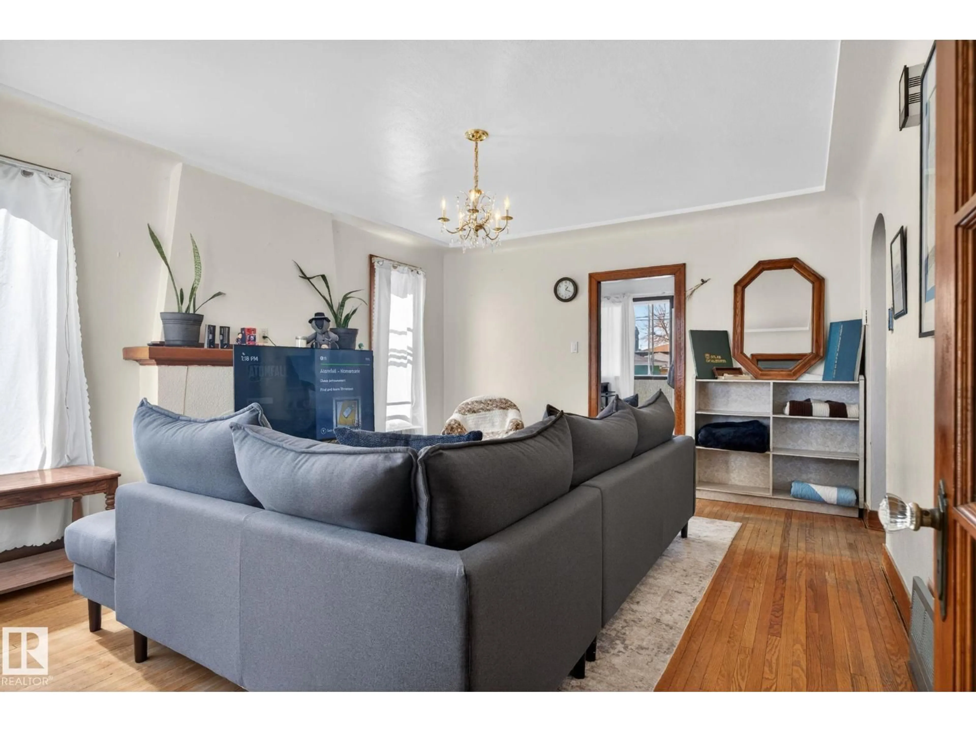 Living room with furniture, unknown for NW - 12230 95A ST, Edmonton Alberta T5G1S1