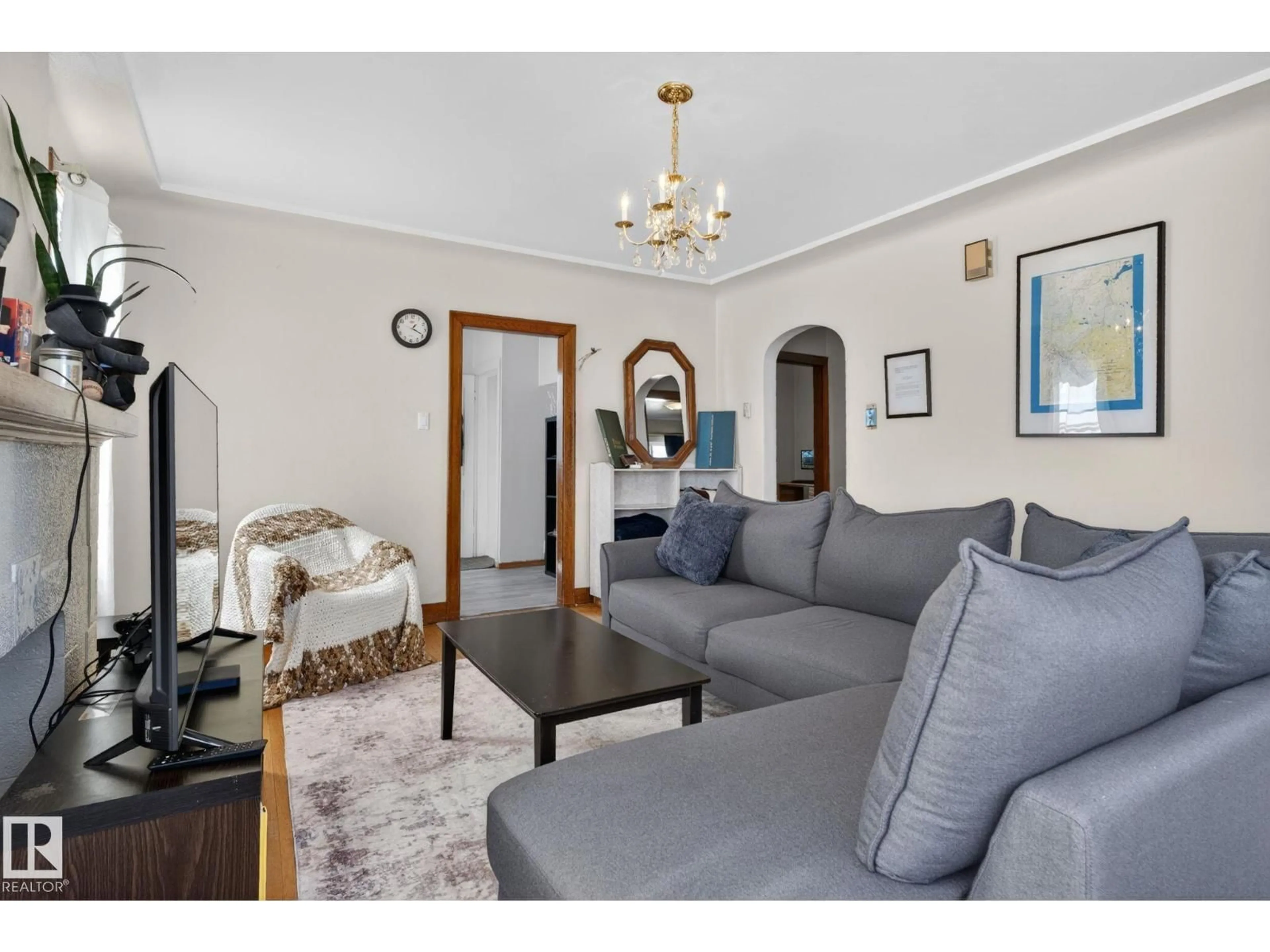 Living room with furniture, unknown for NW - 12230 95A ST, Edmonton Alberta T5G1S1