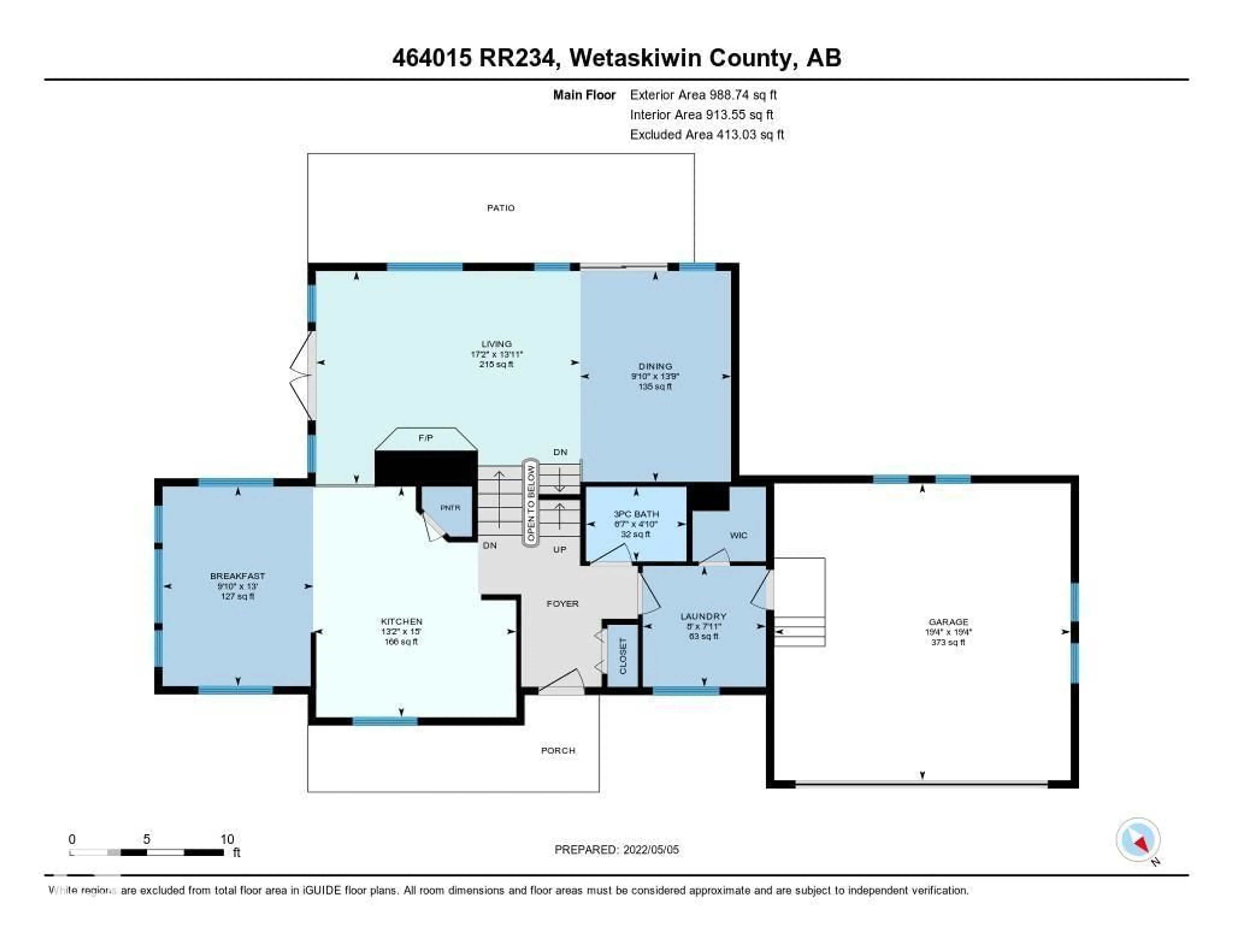 Floor plan for 464015 RANGE ROAD 234, Rural Wetaskiwin County Alberta T9A1X1