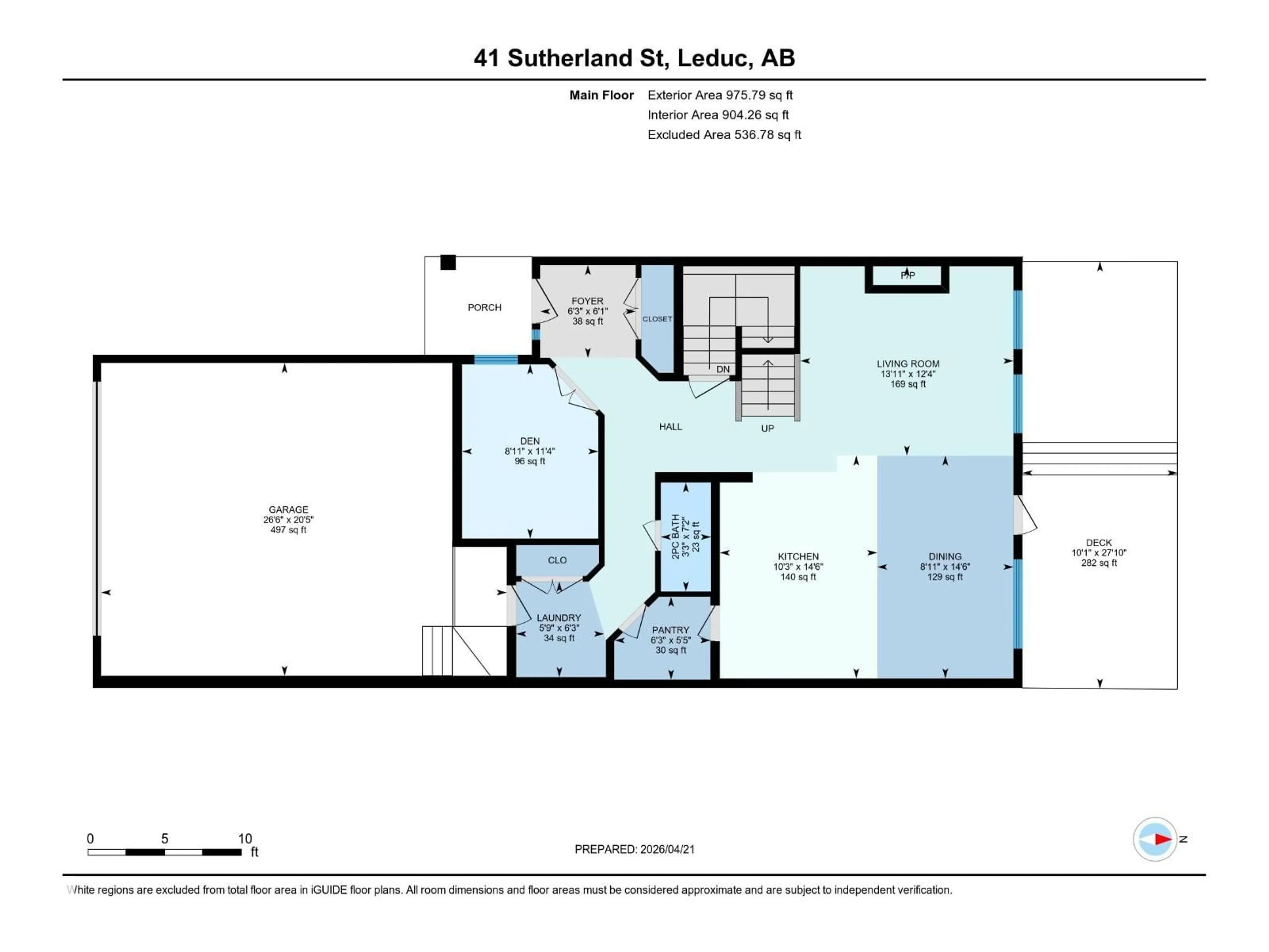 Floor plan for 41 SUTHERLAND ST, Leduc Alberta T9E8R6