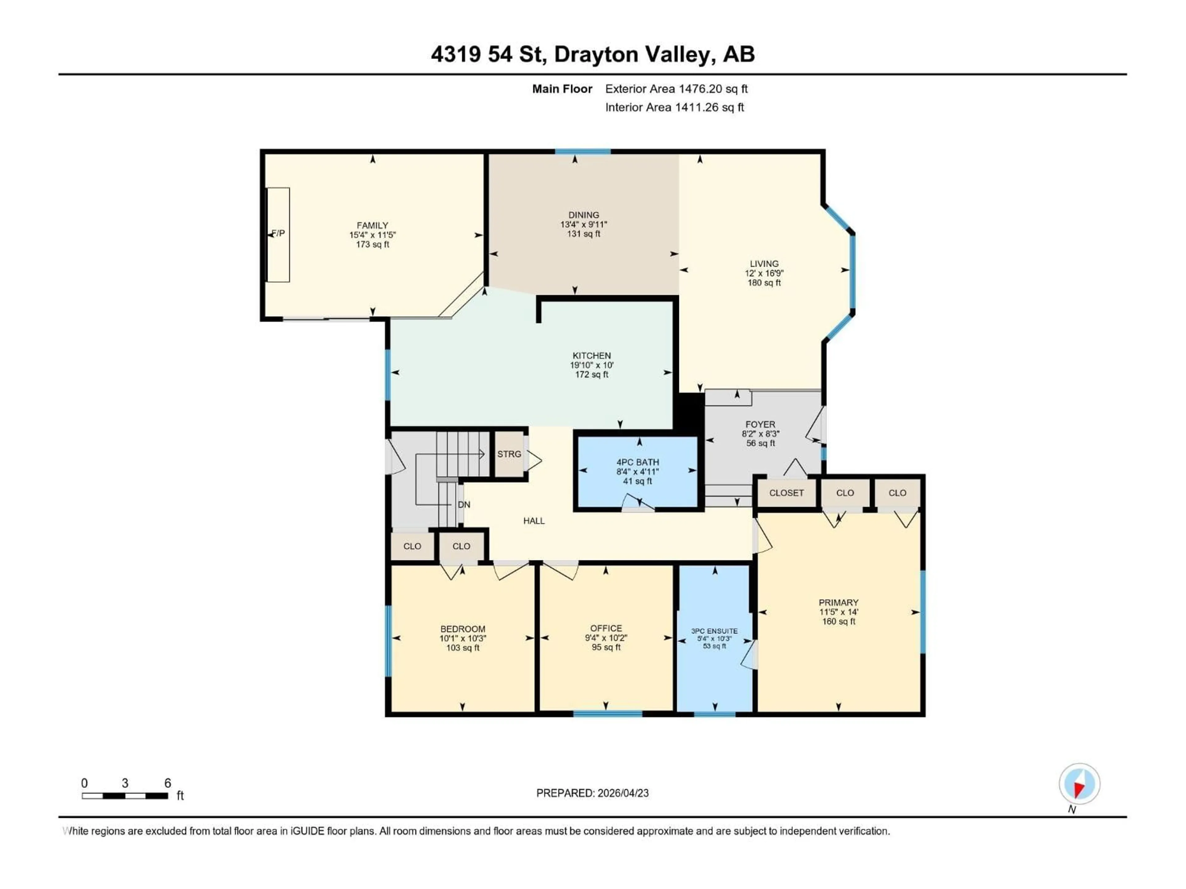 Floor plan for 4319 54 ST, Drayton Valley Alberta T7A1K5