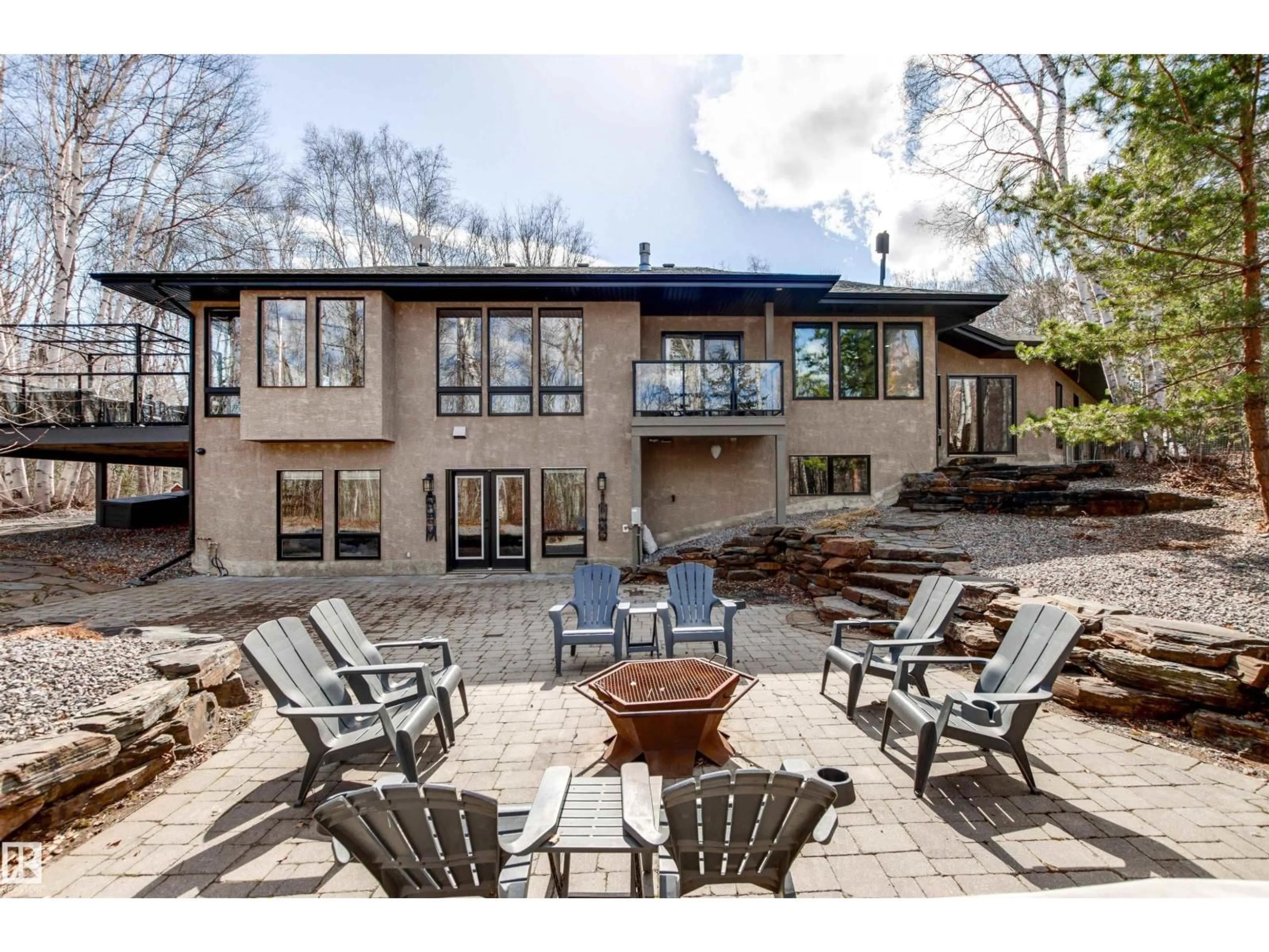 Patio, water/lake/river/ocean view for 9 - 26516 TWP ROAD 514, Rural Parkland County Alberta T7Y1E9