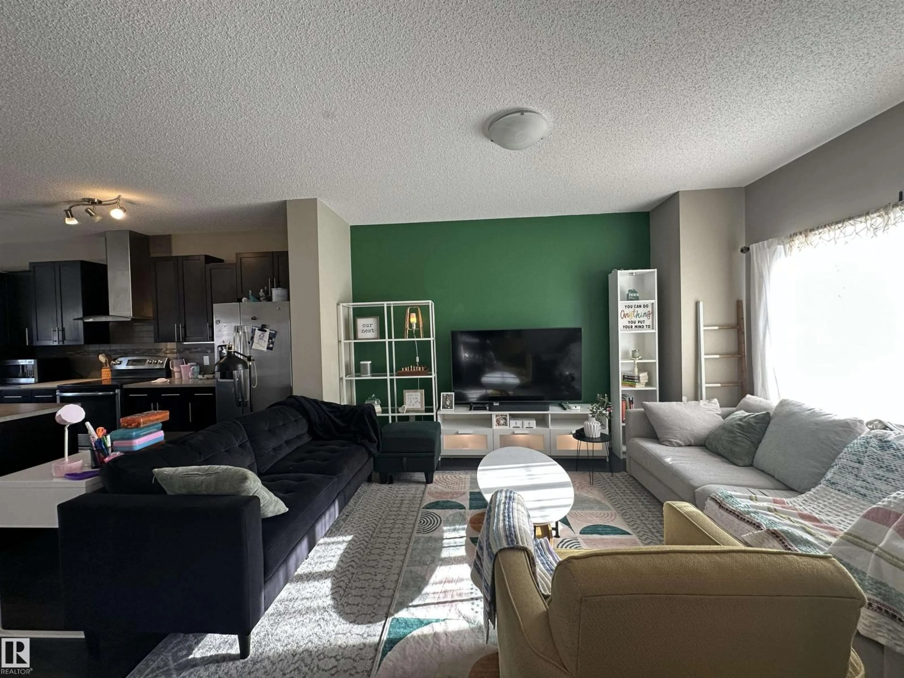 Living room with furniture, floor is not visible for 194 ALLARD LINK, Edmonton Alberta T6W2J2