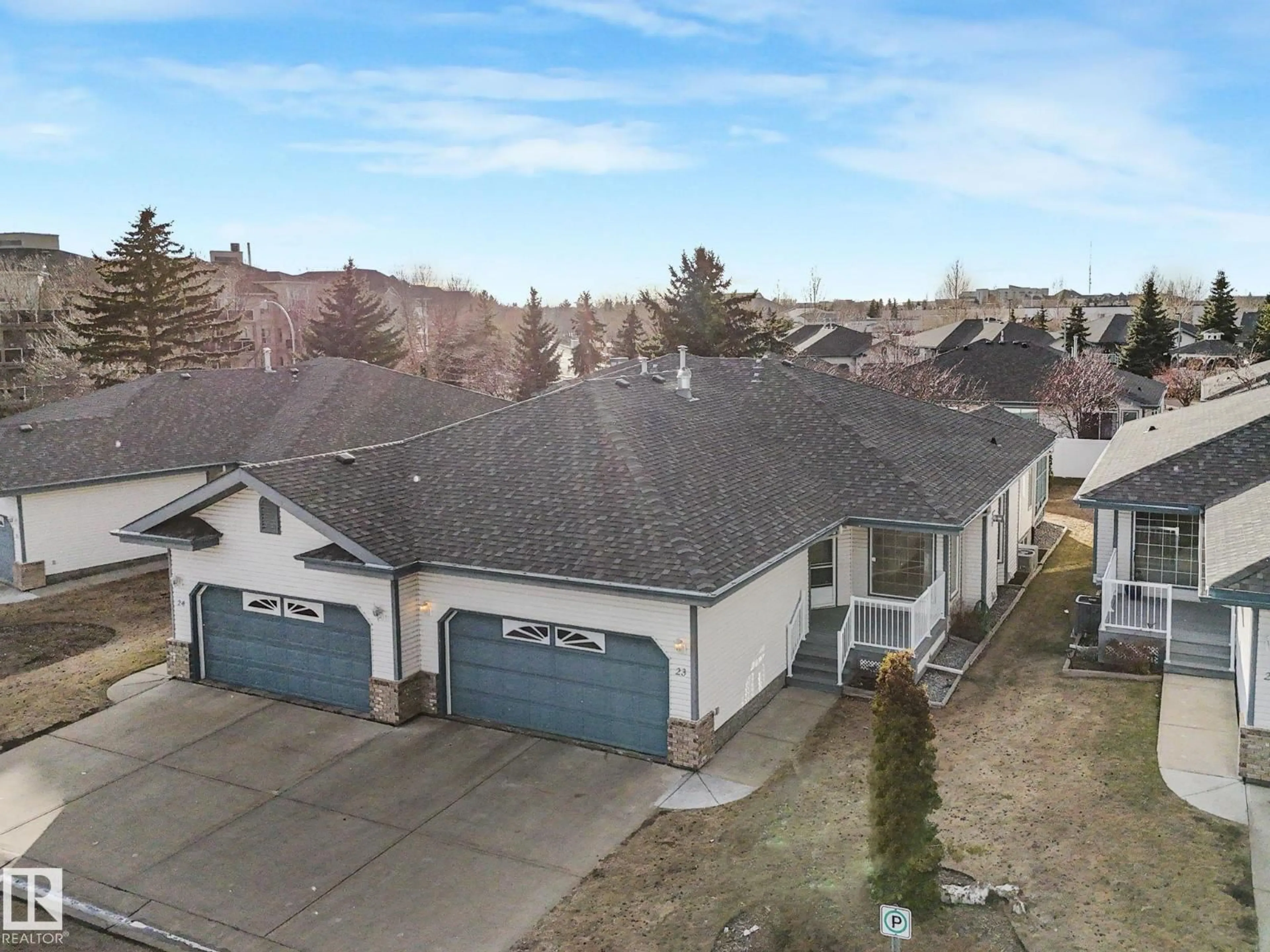 A pic from outside/outdoor area/front of a property/back of a property/a pic from drone, street for #23 - 9731 174 ST, Edmonton Alberta T5T6G4