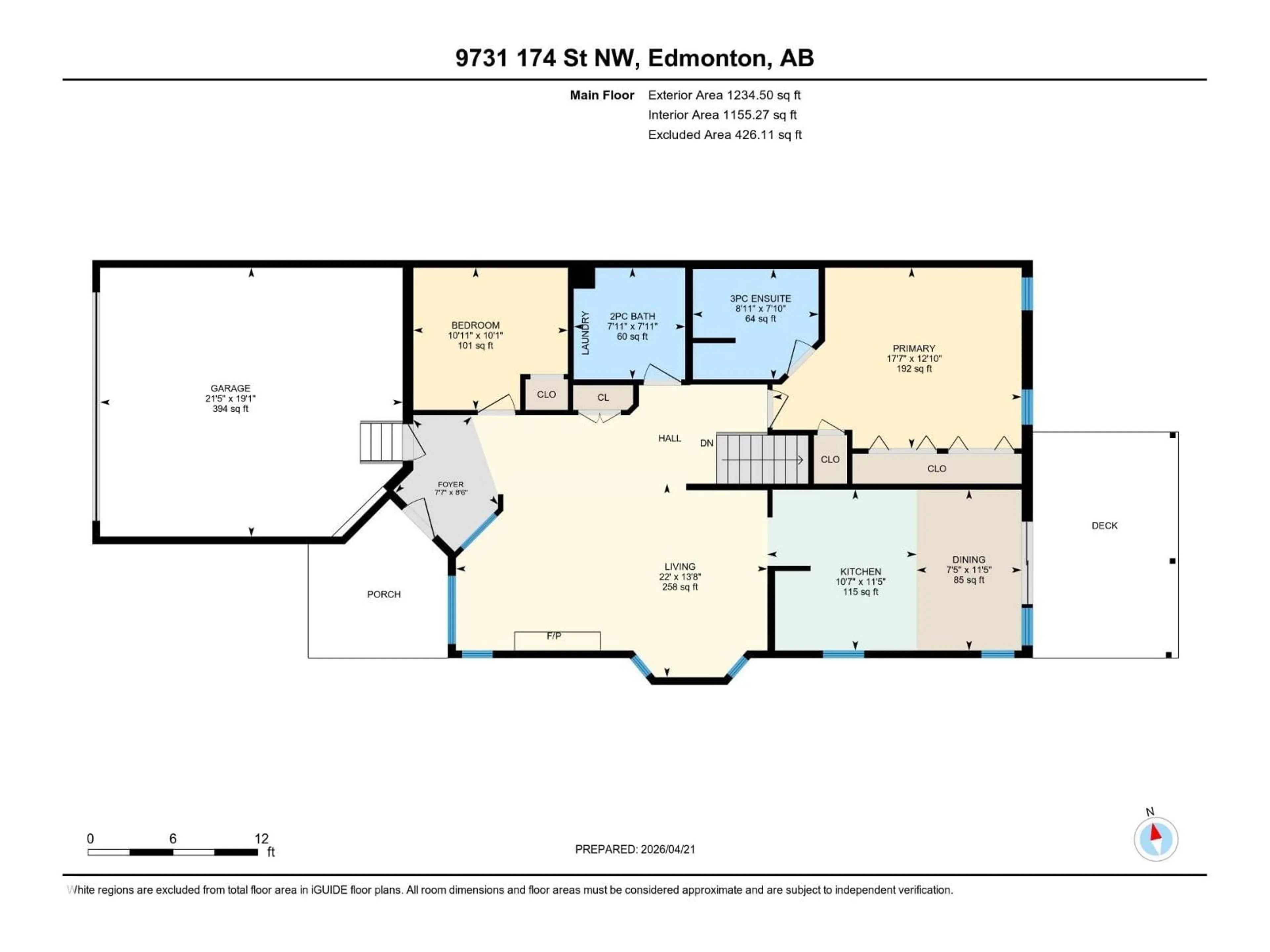 Floor plan for #23 - 9731 174 ST, Edmonton Alberta T5T6G4