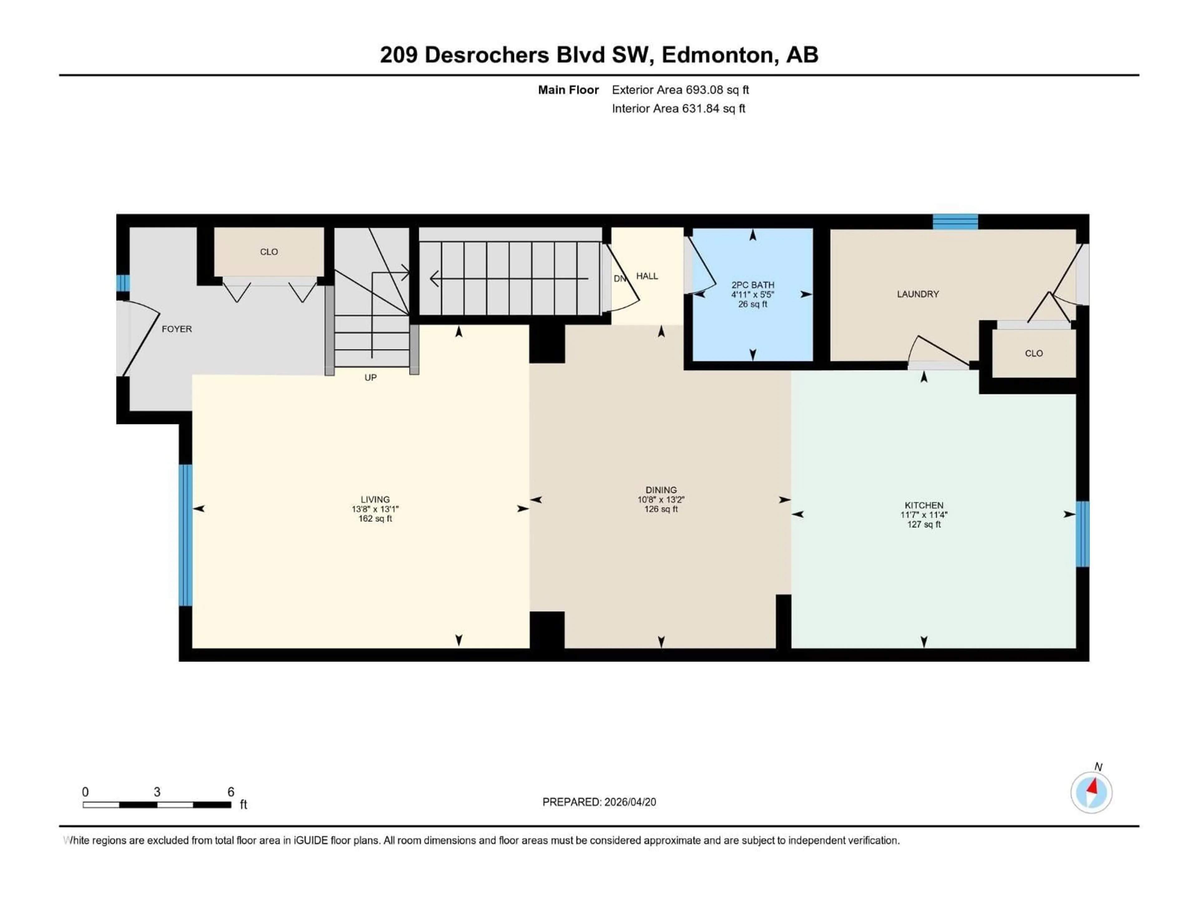 Floor plan for 209 DESROCHERS BV, Edmonton Alberta T6W4N2