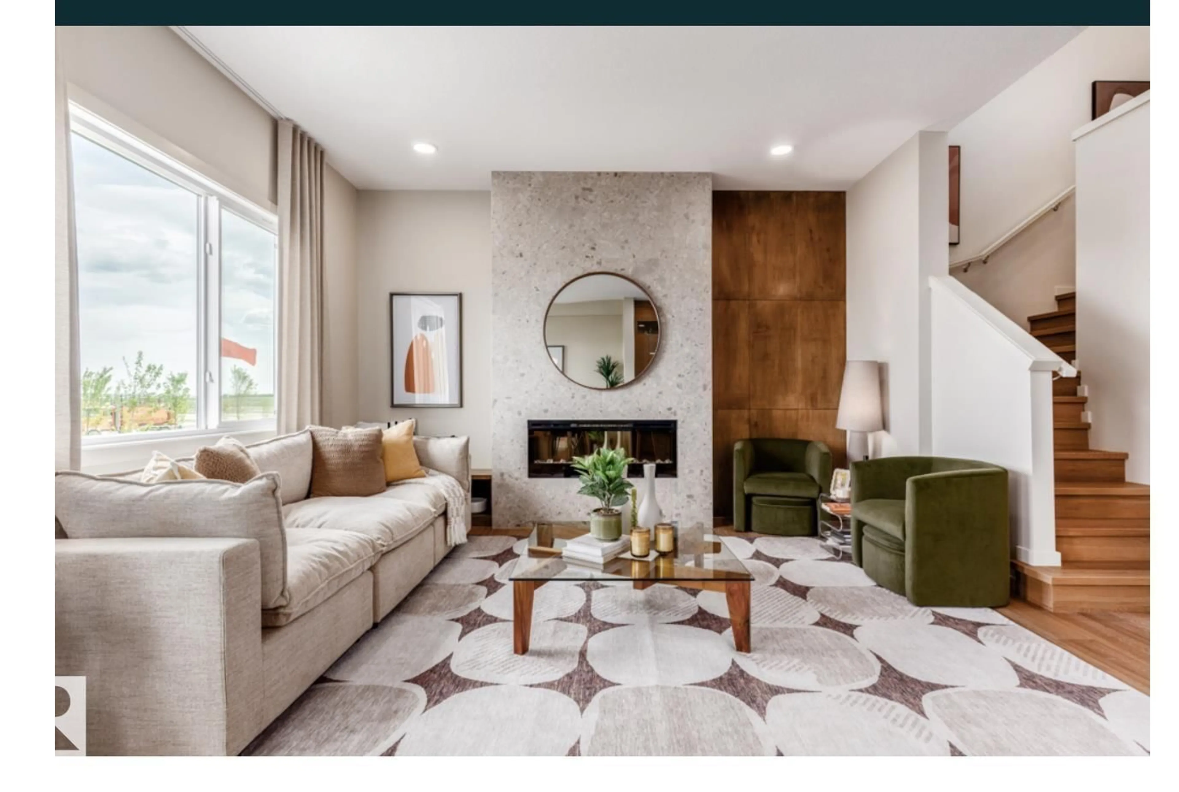 Living room with furniture, unknown for 179 STILES BN, Leduc Alberta T9E1K5