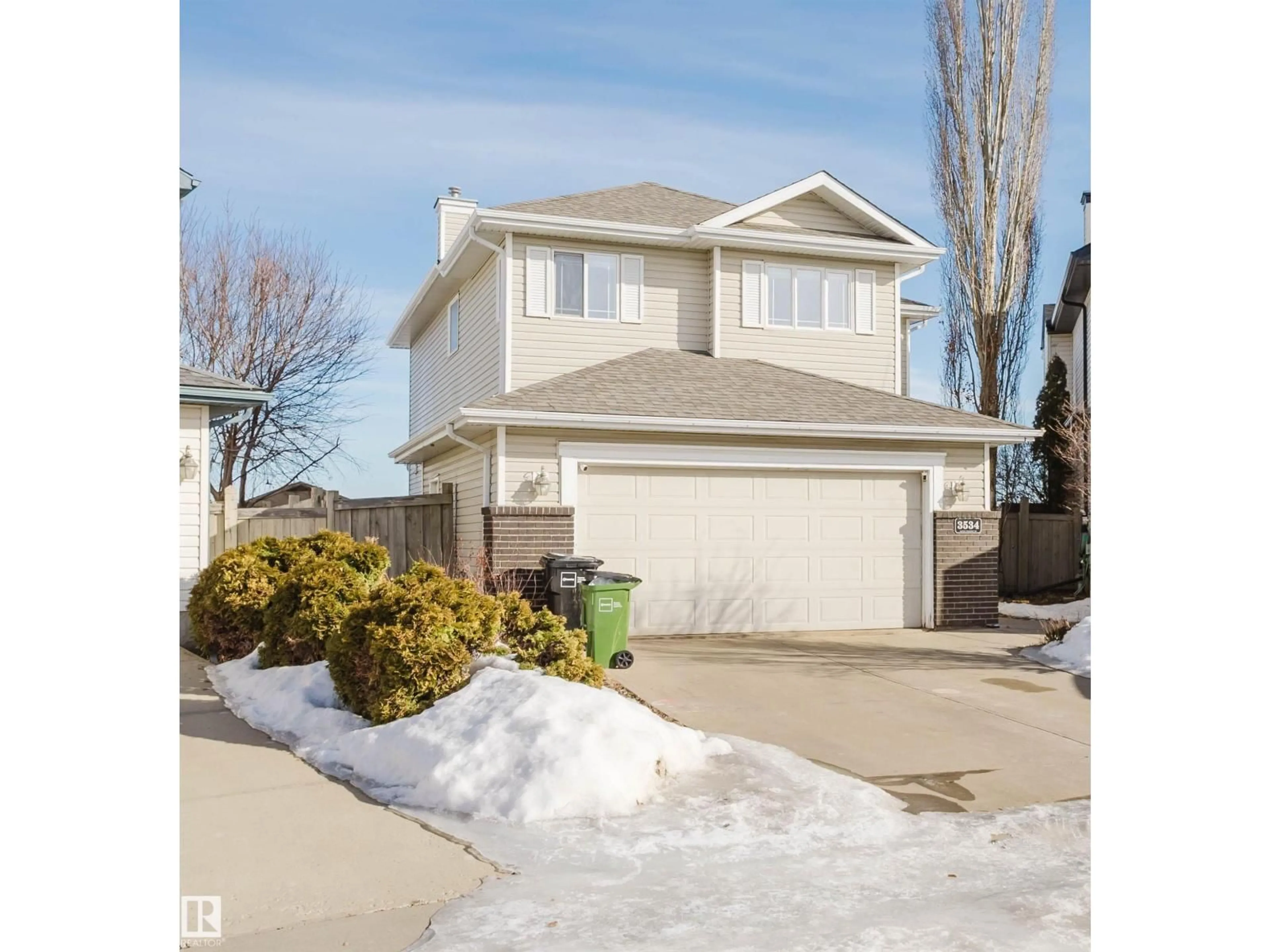 Home with vinyl exterior material, street for SW - 3534 MCLEAN CR, Edmonton Alberta T6W1M3