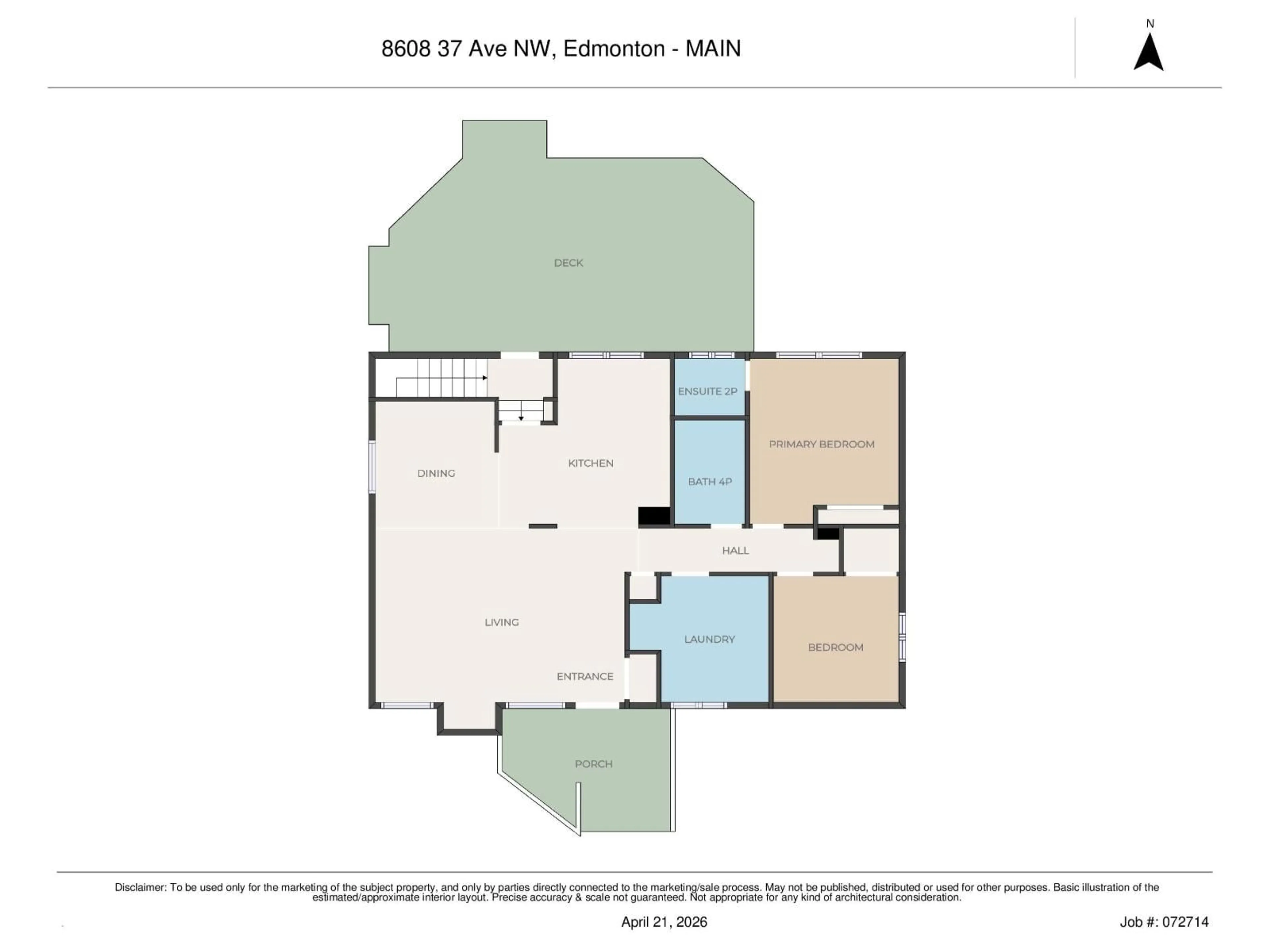 Floor plan for NW - 8608 37 AV, Edmonton Alberta T6K0E4