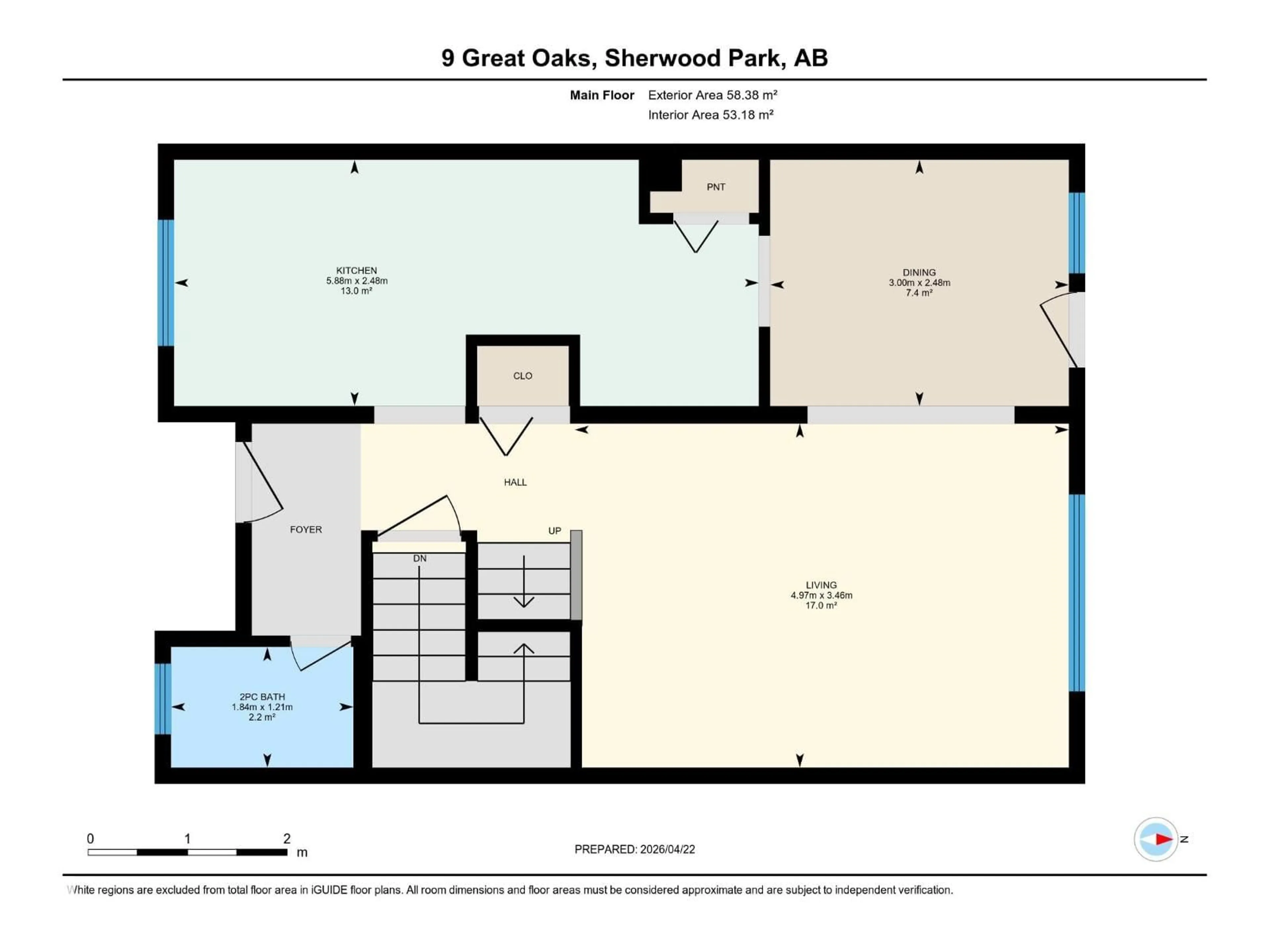 Floor plan for 9 GREAT OA, Sherwood Park Alberta T8A0V8