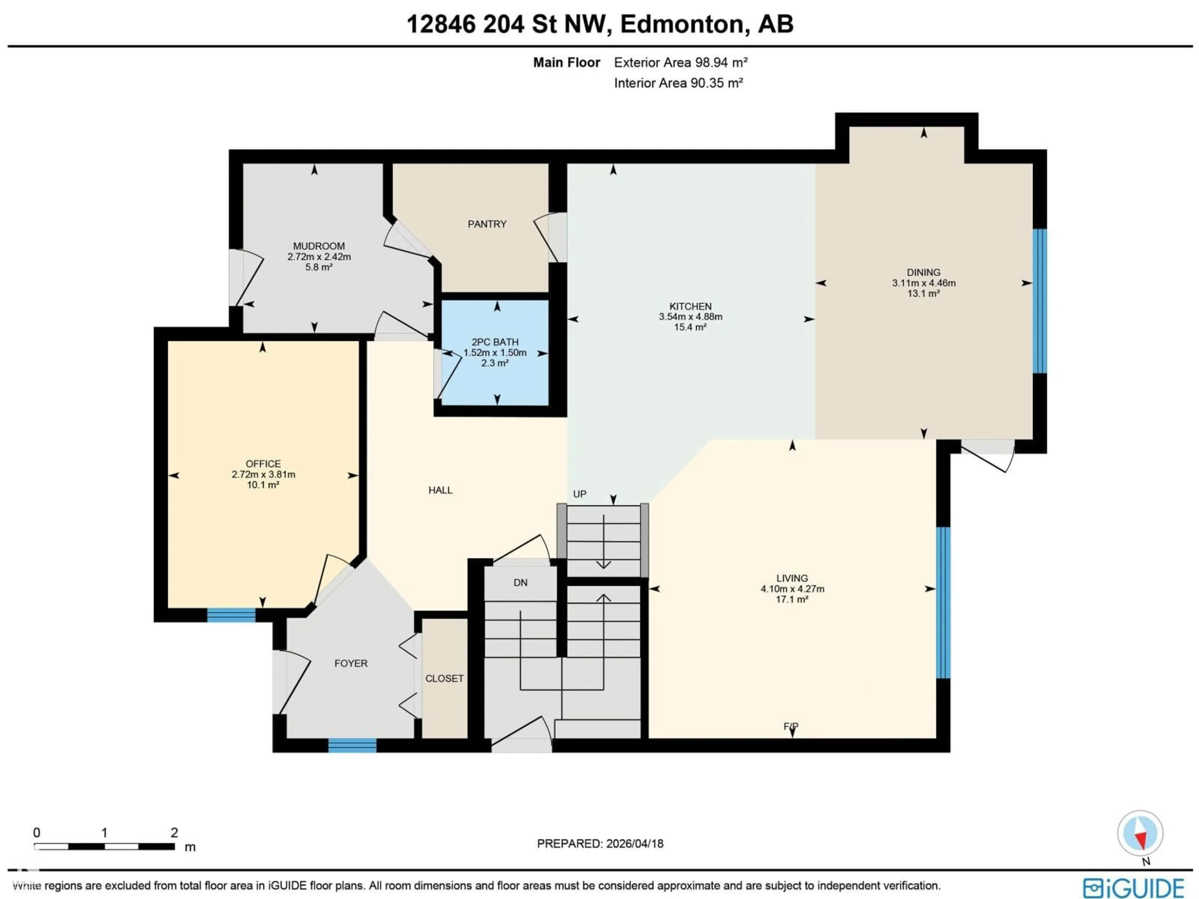 Floor plan for NW - 12846 204 ST, Edmonton Alberta T5S0G1