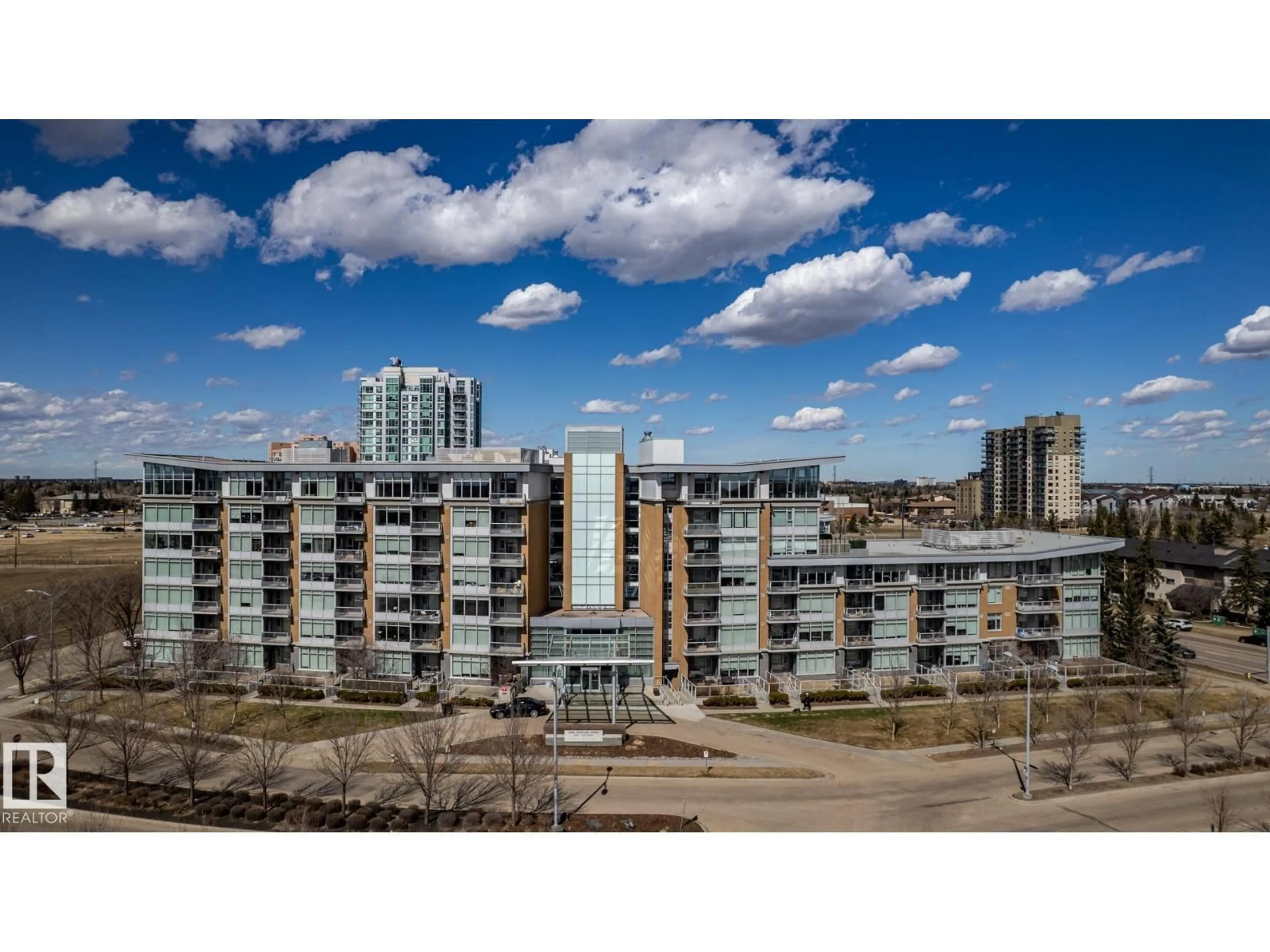 A pic from outside/outdoor area/front of a property/back of a property/a pic from drone, city buildings view from balcony for S113 - 2504 109 ST, Edmonton Alberta T6T2H3