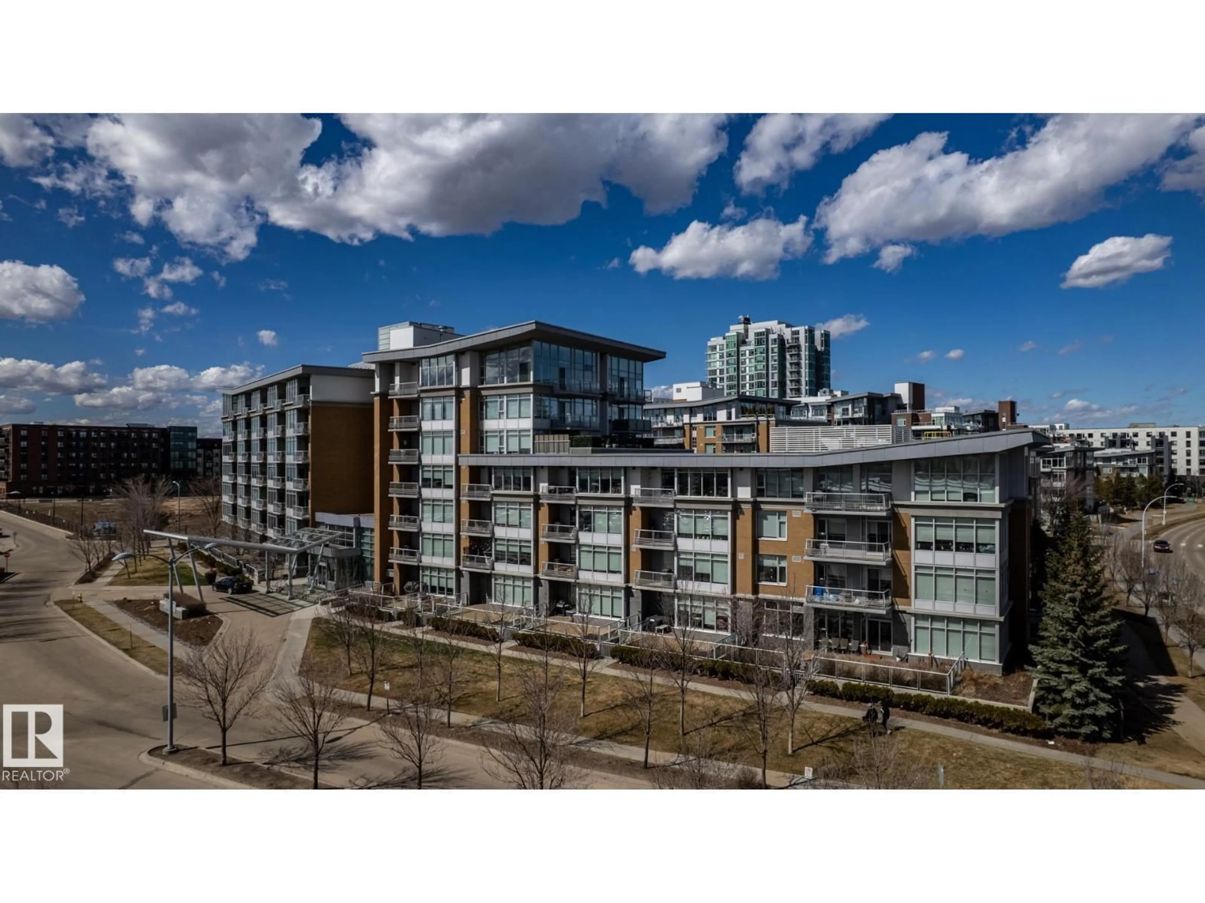 A pic from outside/outdoor area/front of a property/back of a property/a pic from drone, city buildings view from balcony for S113 - 2504 109 ST, Edmonton Alberta T6T2H3