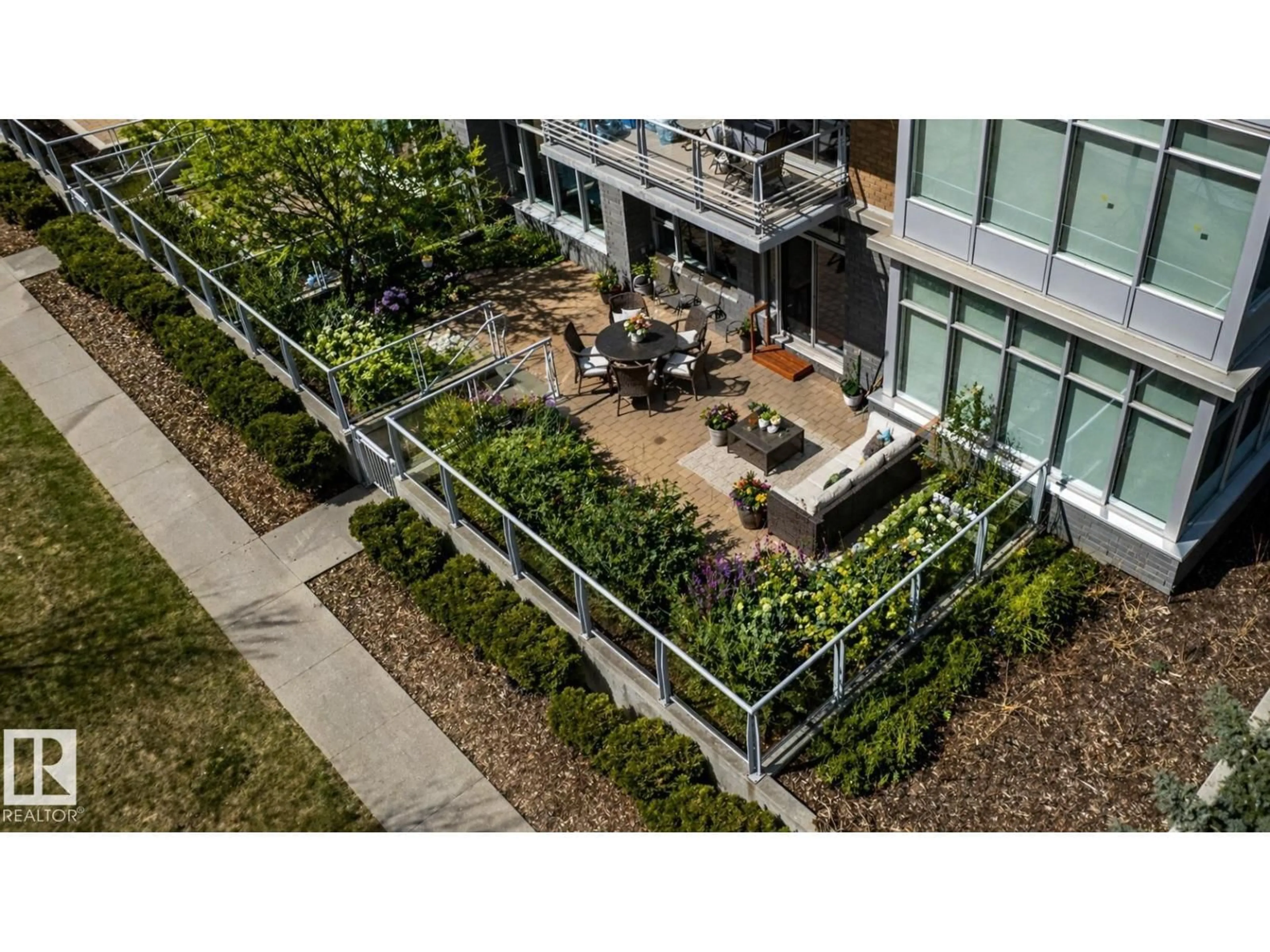 A pic from outside/outdoor area/front of a property/back of a property/a pic from drone, city buildings view from balcony for S113 - 2504 109 ST, Edmonton Alberta T6T2H3
